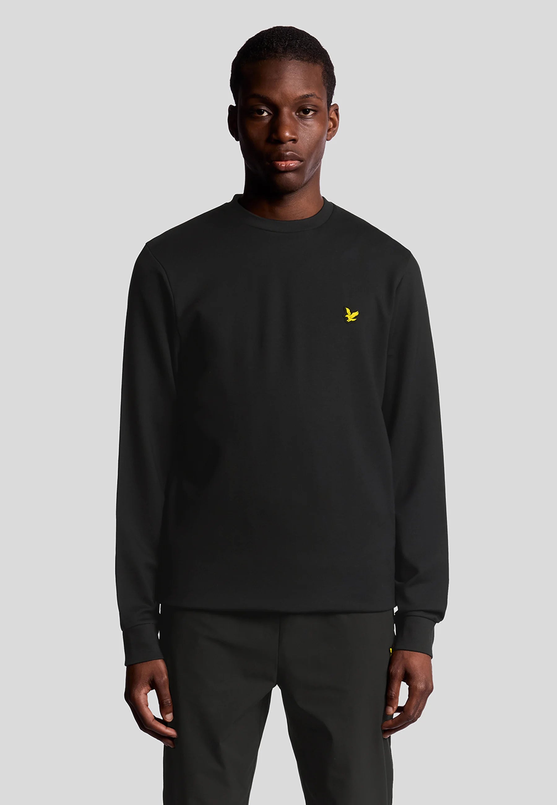 Brushed Back Crew Neck Sweatshirt Lyle & Scott AW25 - Jet Black