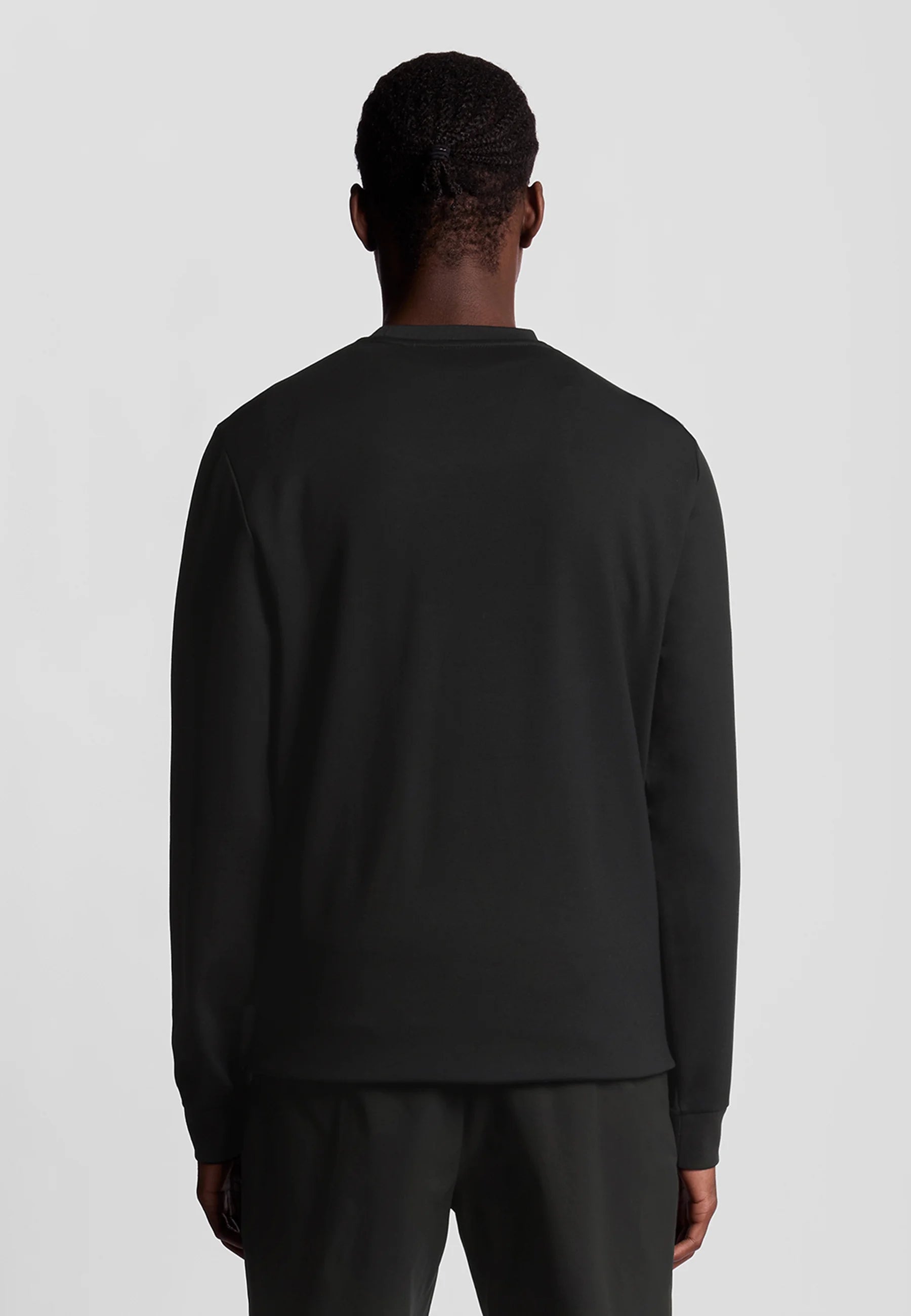 Brushed Back Crew Neck Sweatshirt Lyle & Scott AW25 - Jet Black