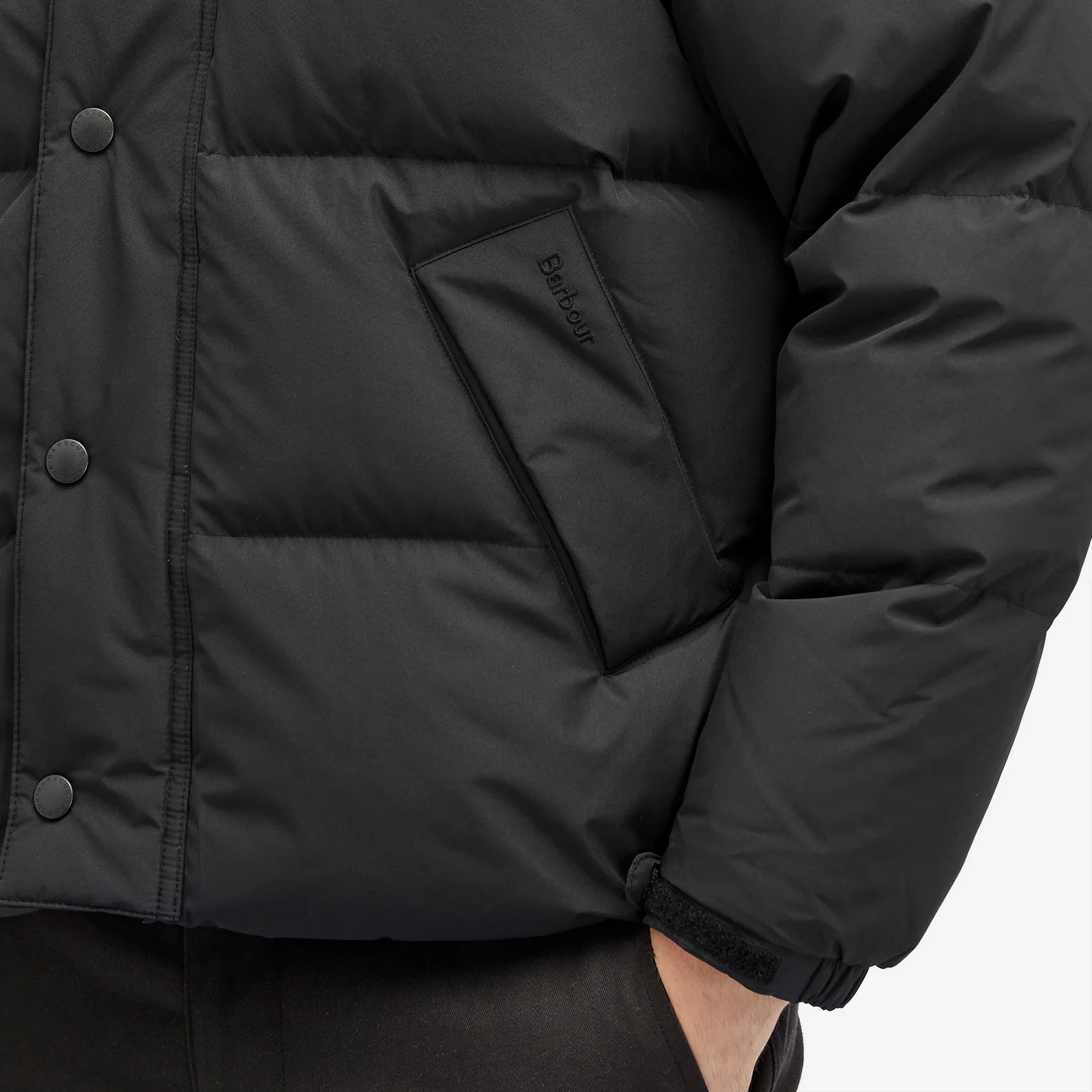 Oversized Transport Puffer Jacket Barbour AW25 - BLACK