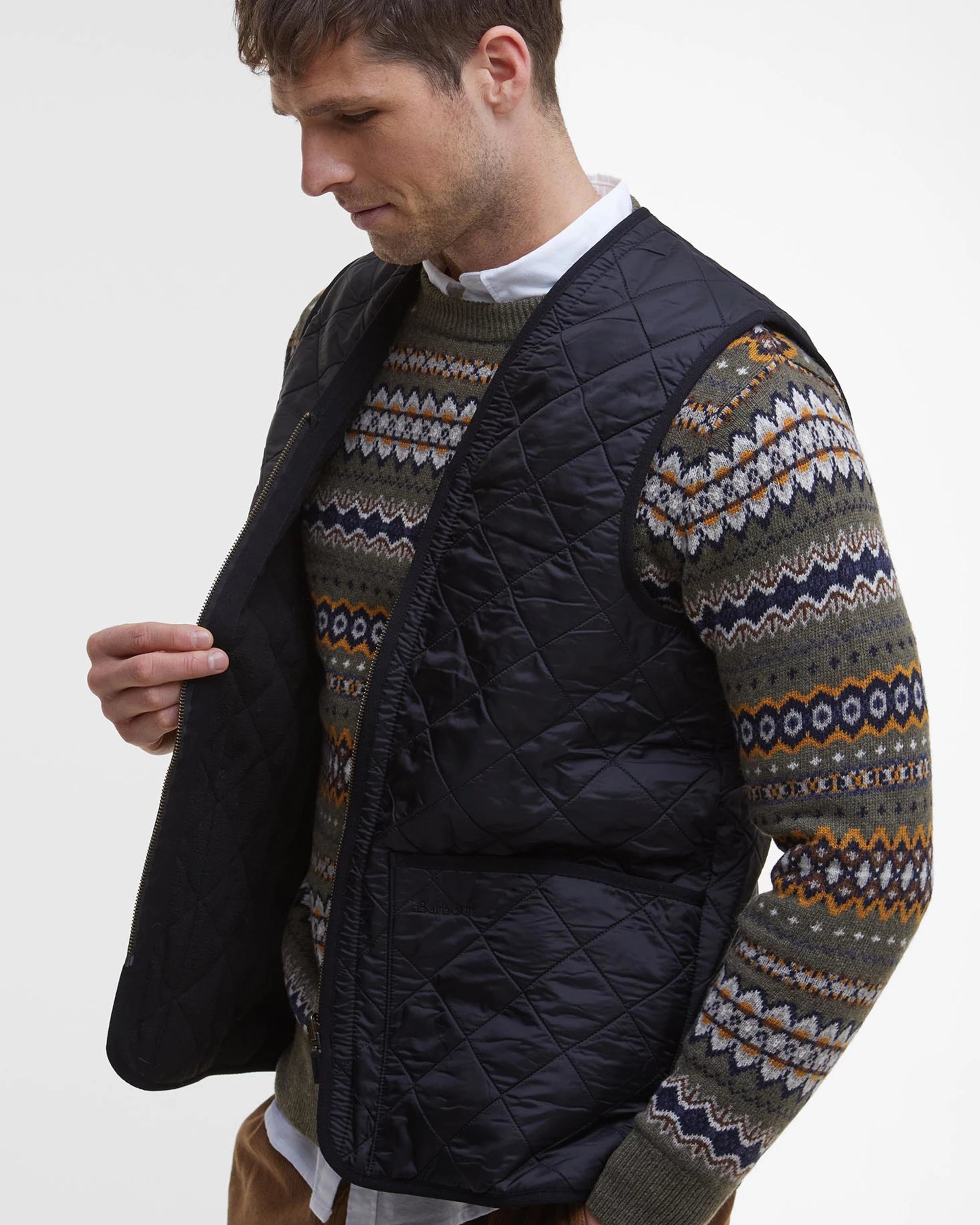 Polarquilt Waistcoat Zip Liner AW25 Barbour - Black