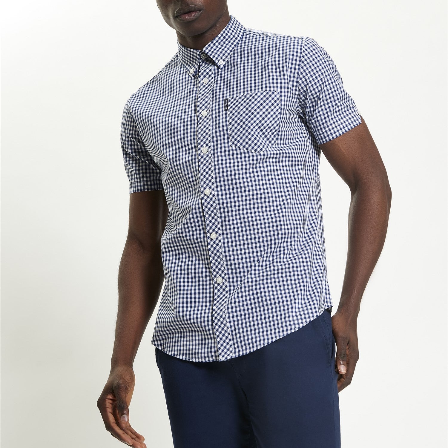 Short Sleeve Signature Gingham Shirt Ben Sherman - Dark Blue