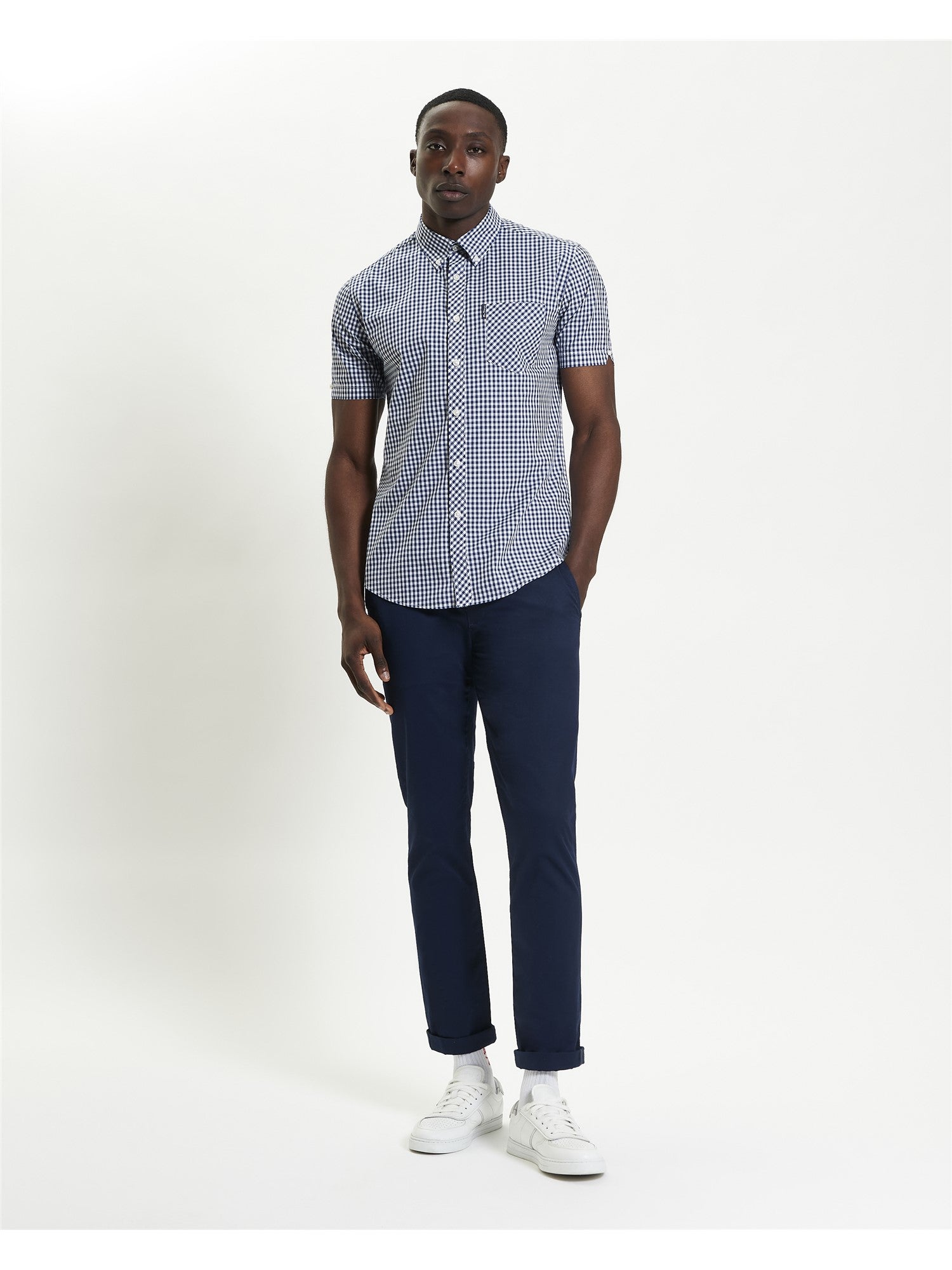 Short Sleeve Signature Gingham Shirt Ben Sherman - Dark Blue