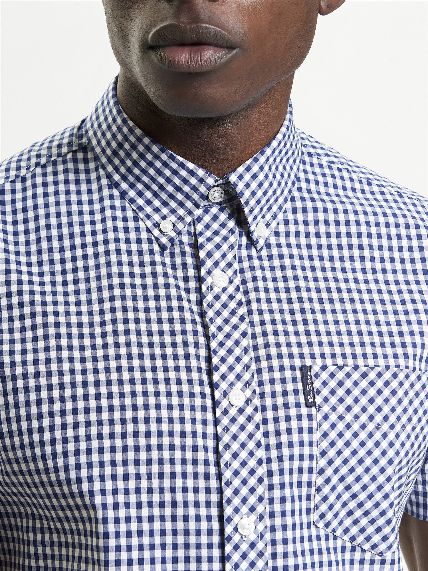 Short Sleeve Signature Gingham Shirt Ben Sherman - Dark Blue