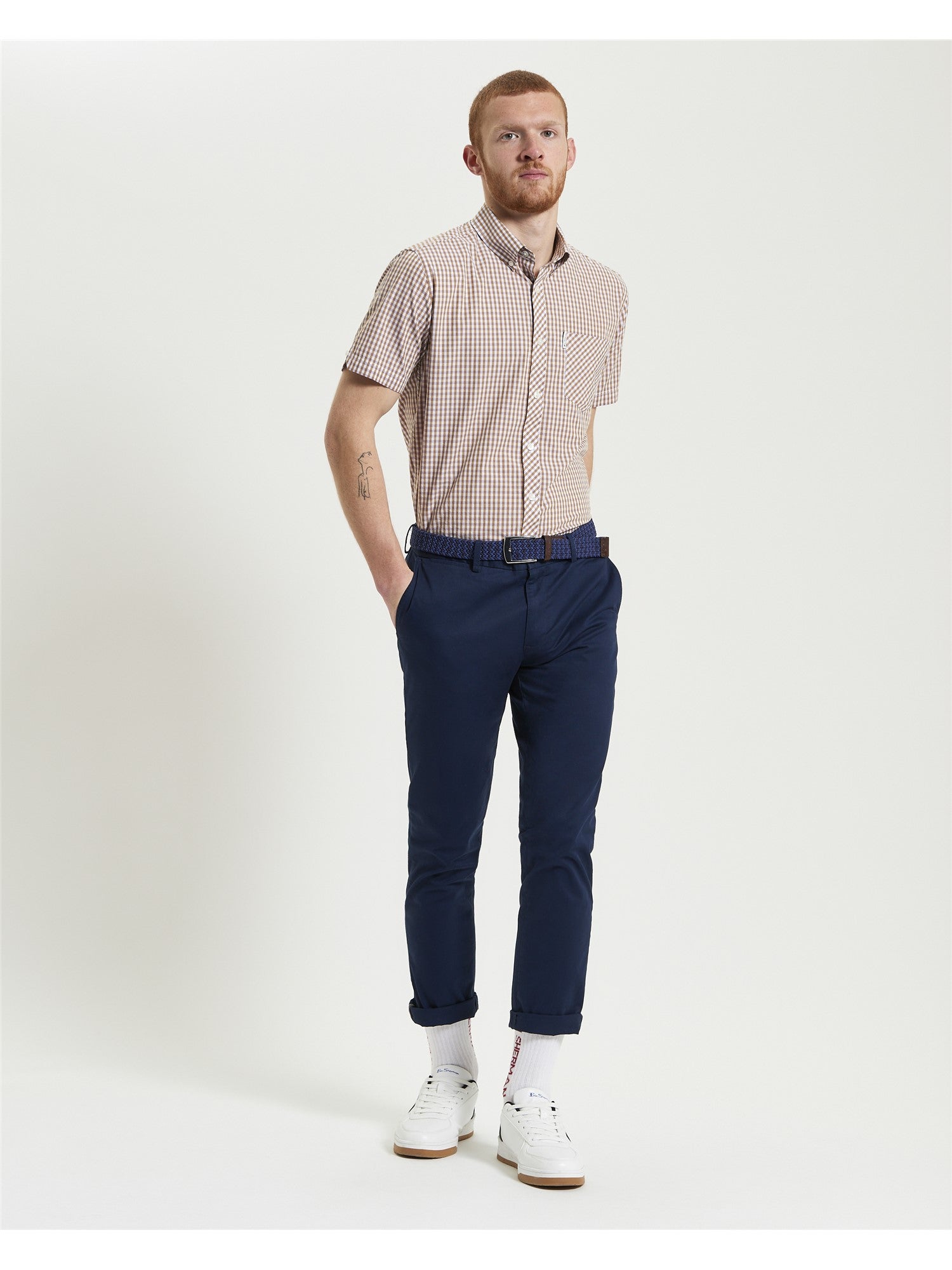 Short Sleeve Signature Gingham Shirt Ben Sherman - Caramel