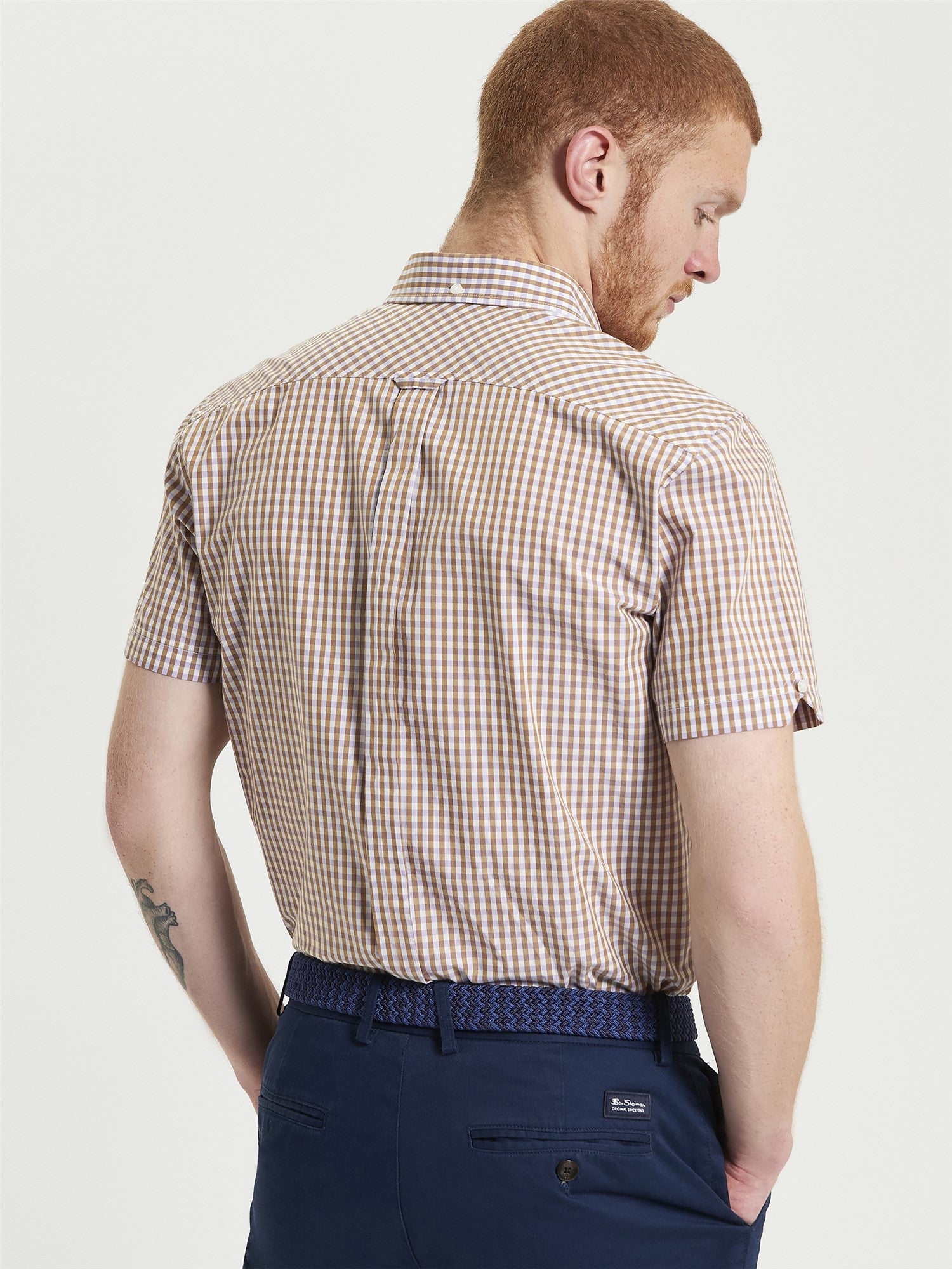 Short Sleeve Signature Gingham Shirt Ben Sherman - Caramel