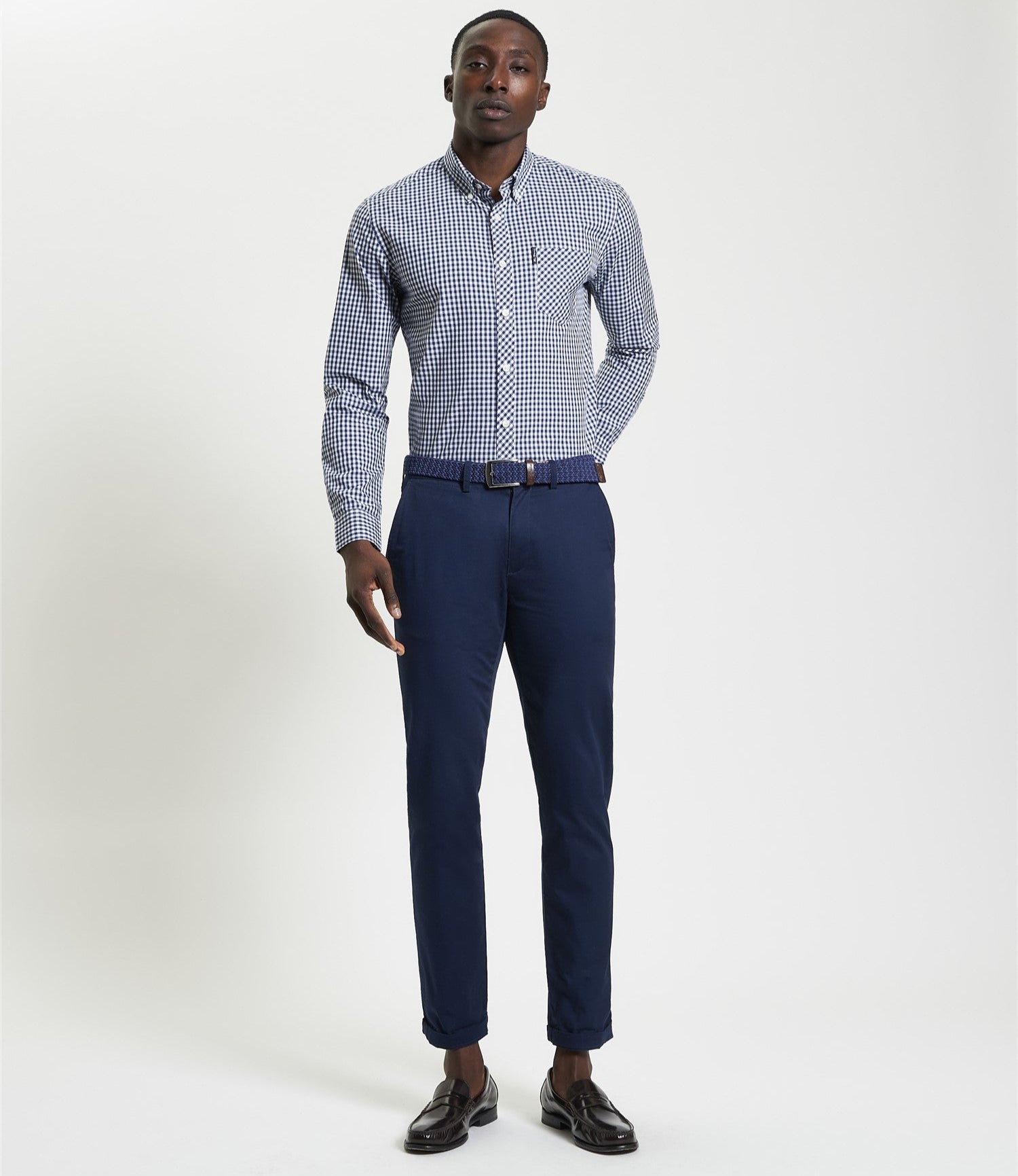 Long Sleeve Signature Gingham Shirt Ben Sherman - Dark Blue