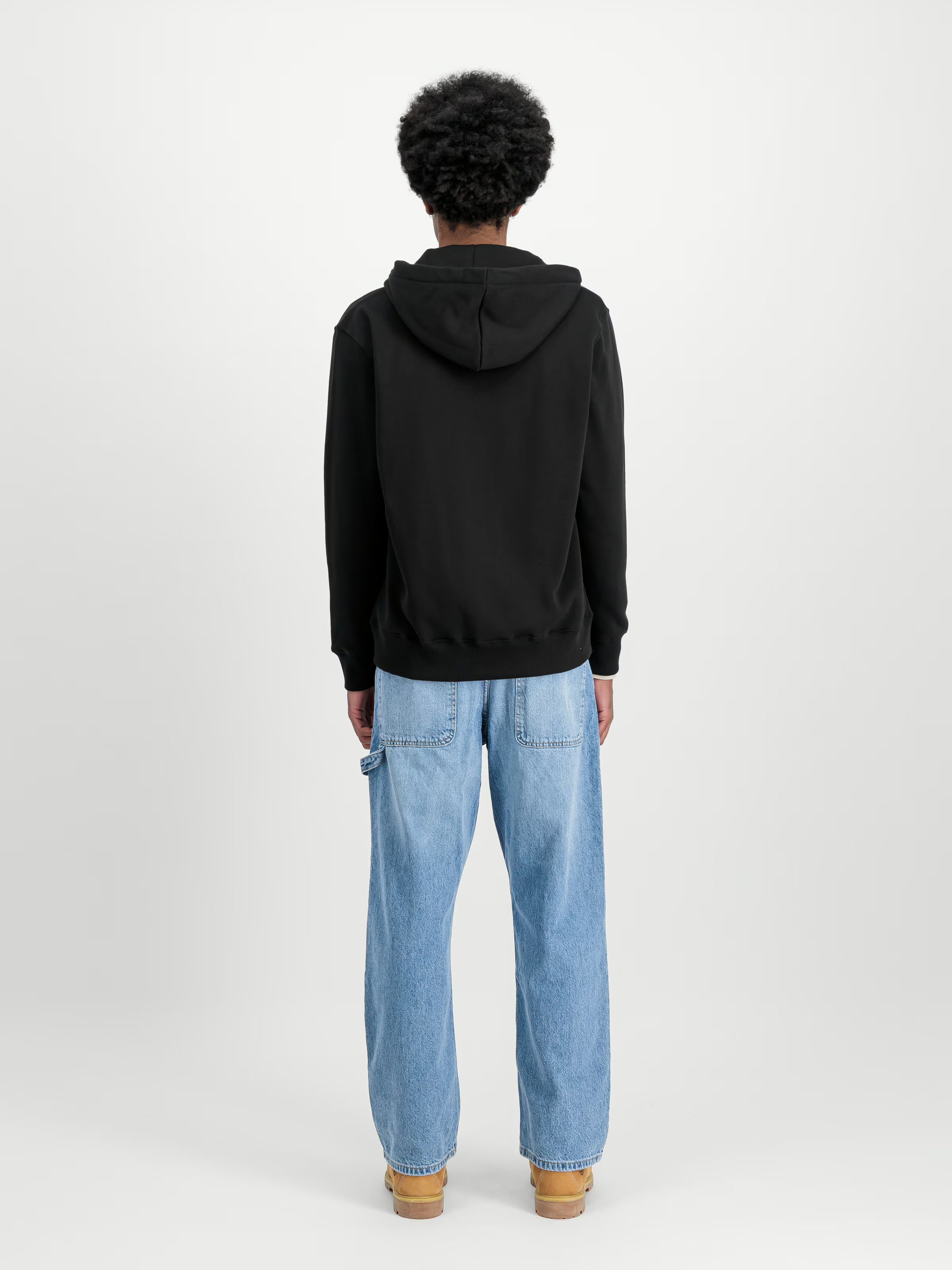 Basic Small Logo Zip Hoodie Alpha Industries AW25 - Black