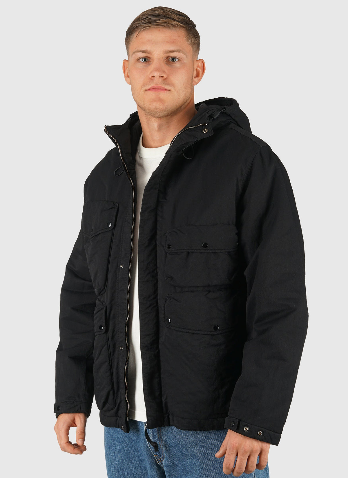 C.P. Company T-Flatt Padded Goggle Jacket Black