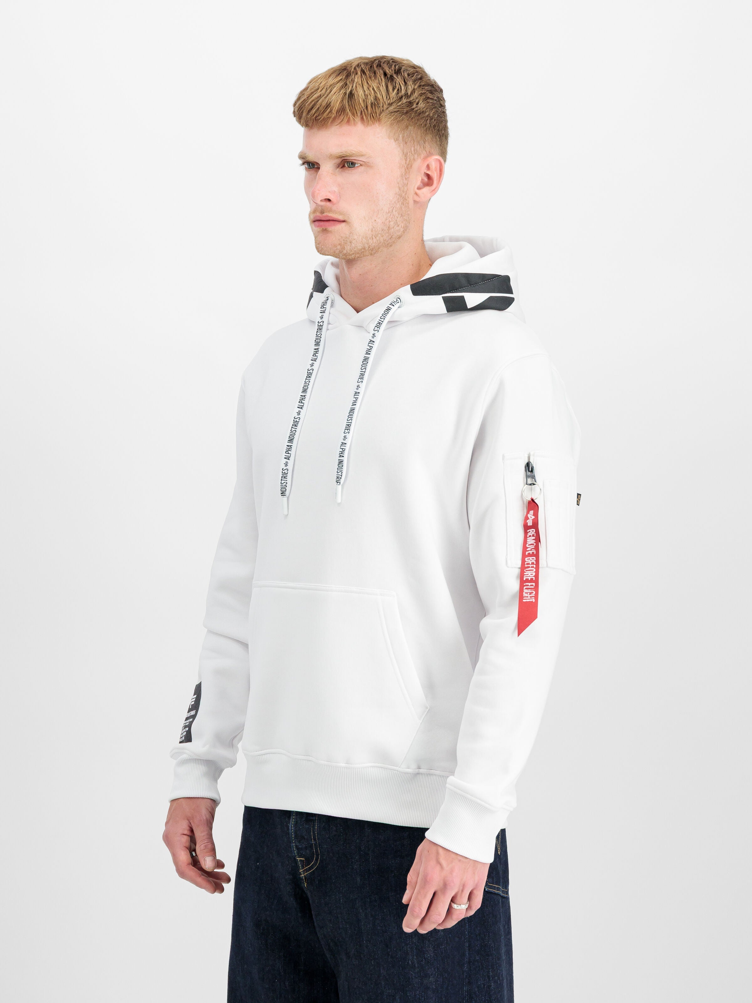 Alpha Hoodie Alpha Industries AW25 - White / Black