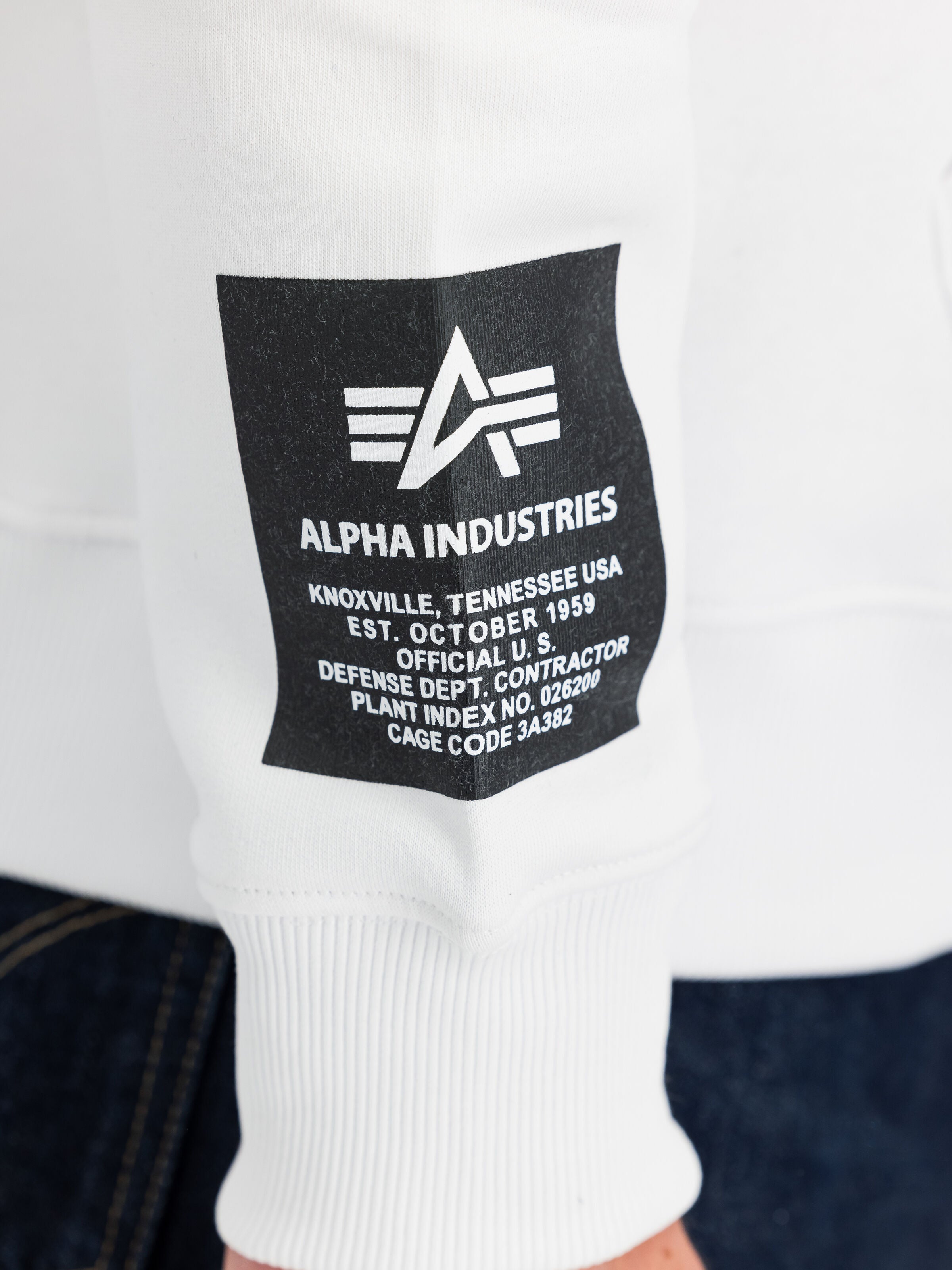 Alpha Hoodie Alpha Industries AW25 - White / Black