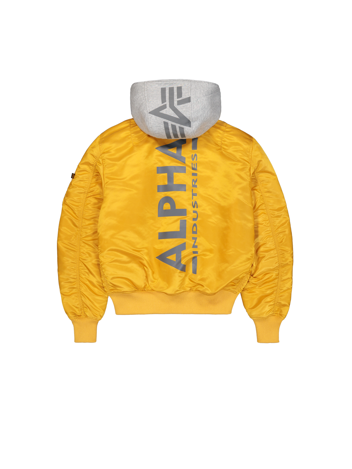 Alpha Industries – MA-1 Zip Hood Backprint Bomber Jacket – Wheat