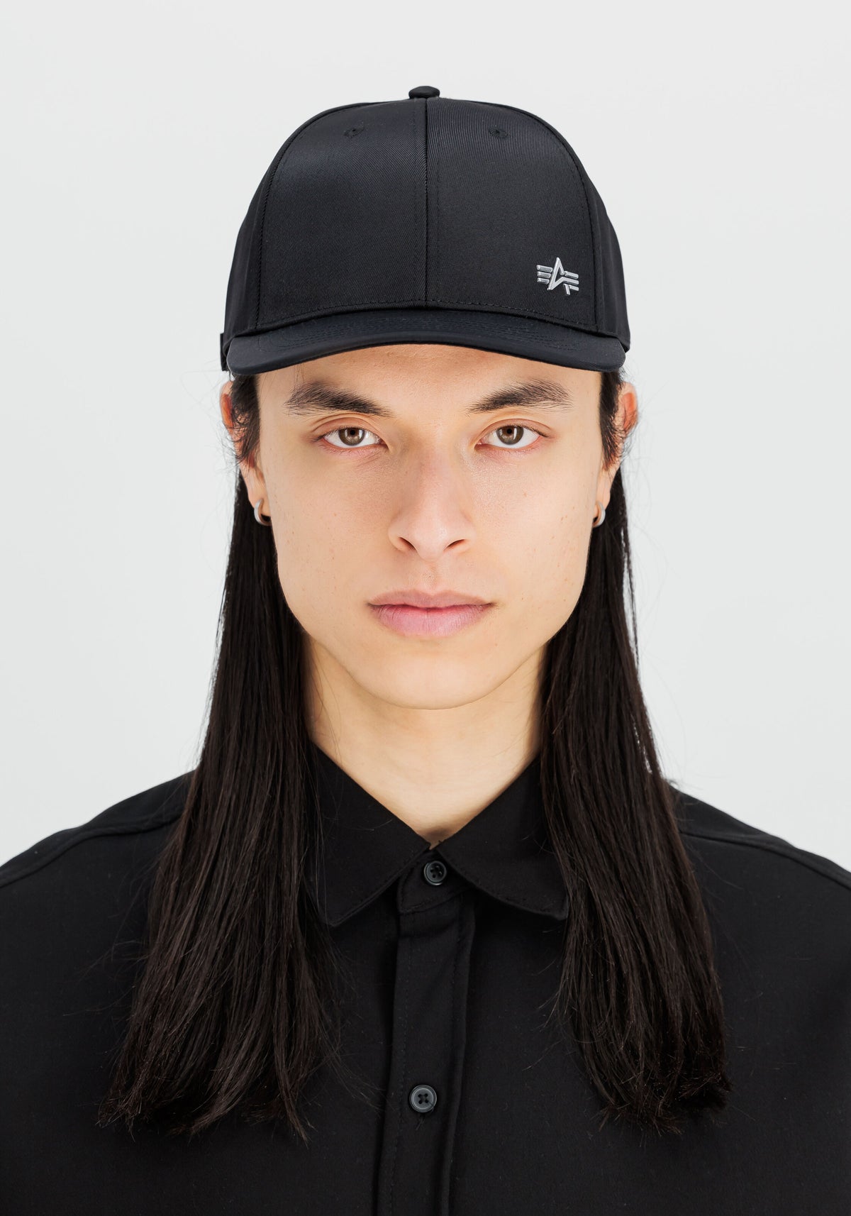 Alpha Industries – Metal Label Cap – Black/Metalsilver