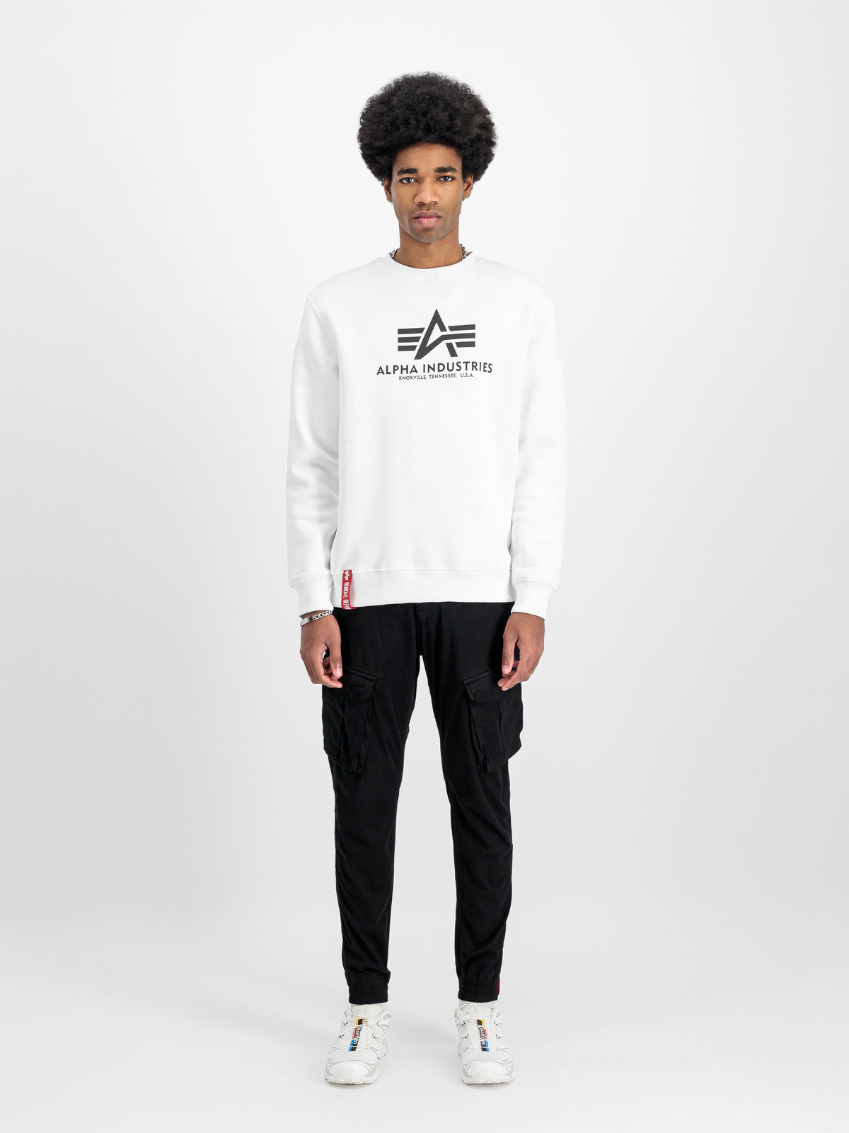 Alpha Industries – Basic Big Logo Sweatshirt – White