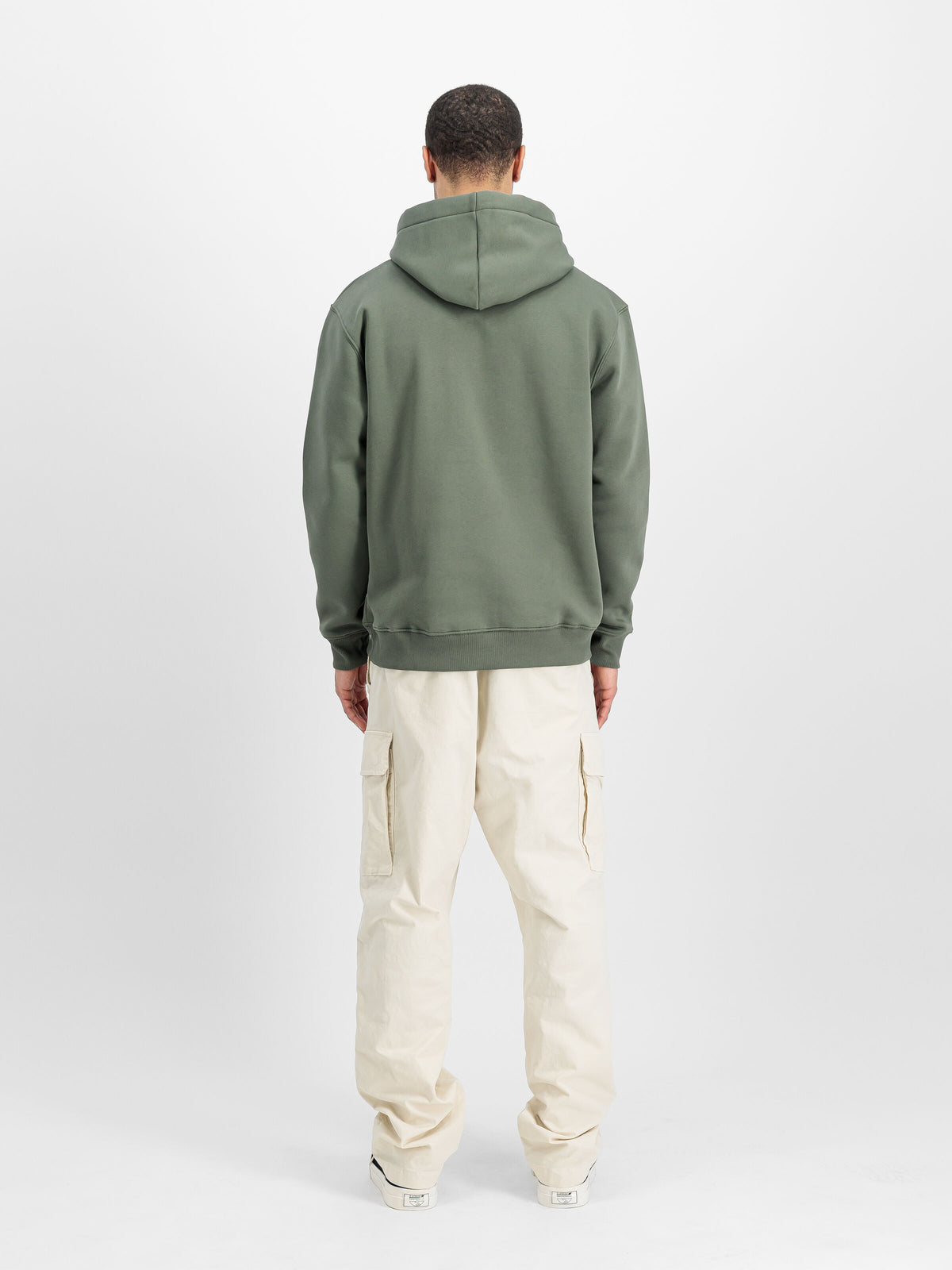 Alpha Industries – Basic Big Logo Hoodie – Dark Olive