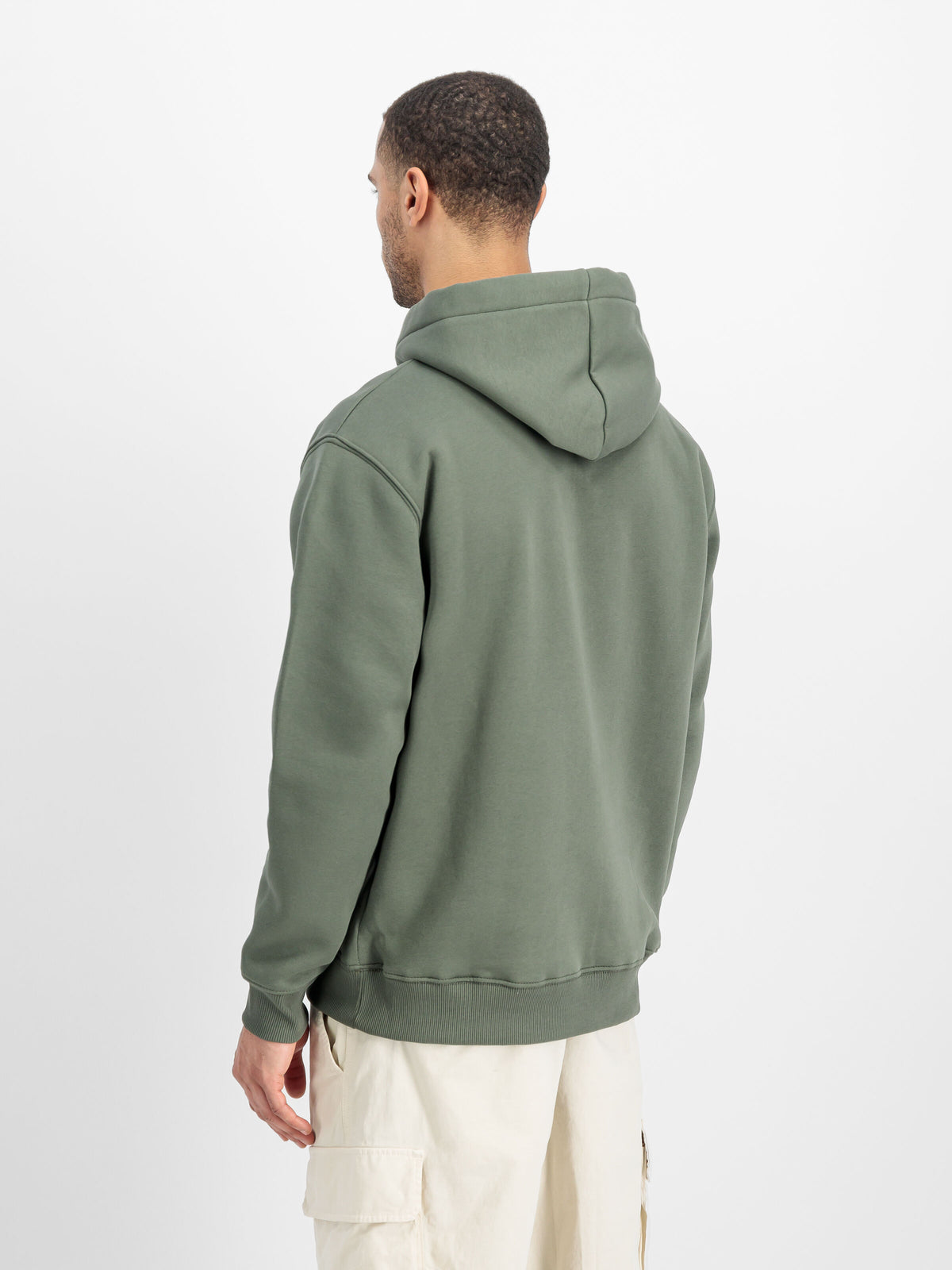 Alpha Industries – Basic Big Logo Hoodie – Dark Olive