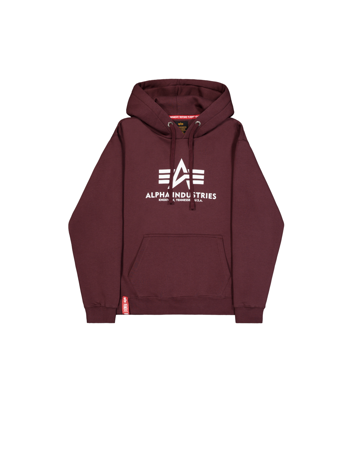Alpha Industries – Basic Big Logo Hoodie – Deep Maroon
