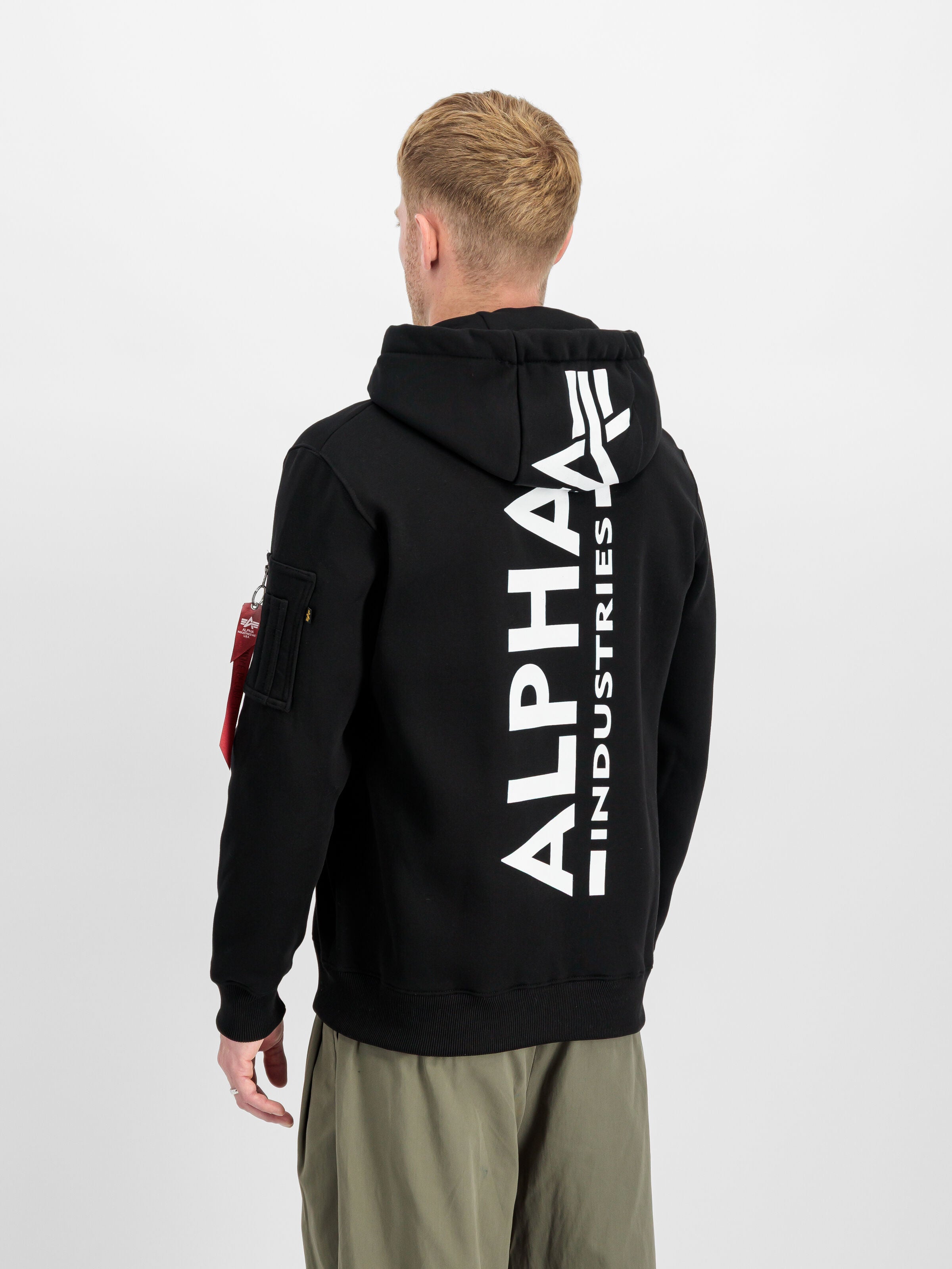 Backprint Hoodie Alpha Industries AW25 - Black