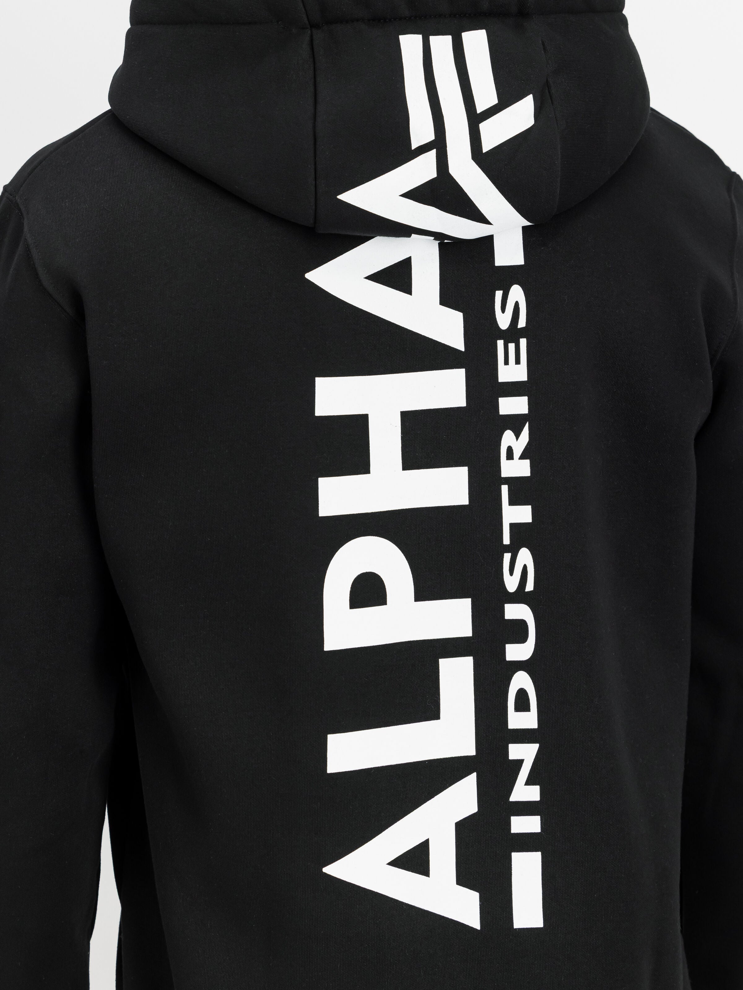 Backprint Hoodie Alpha Industries AW25 - Black