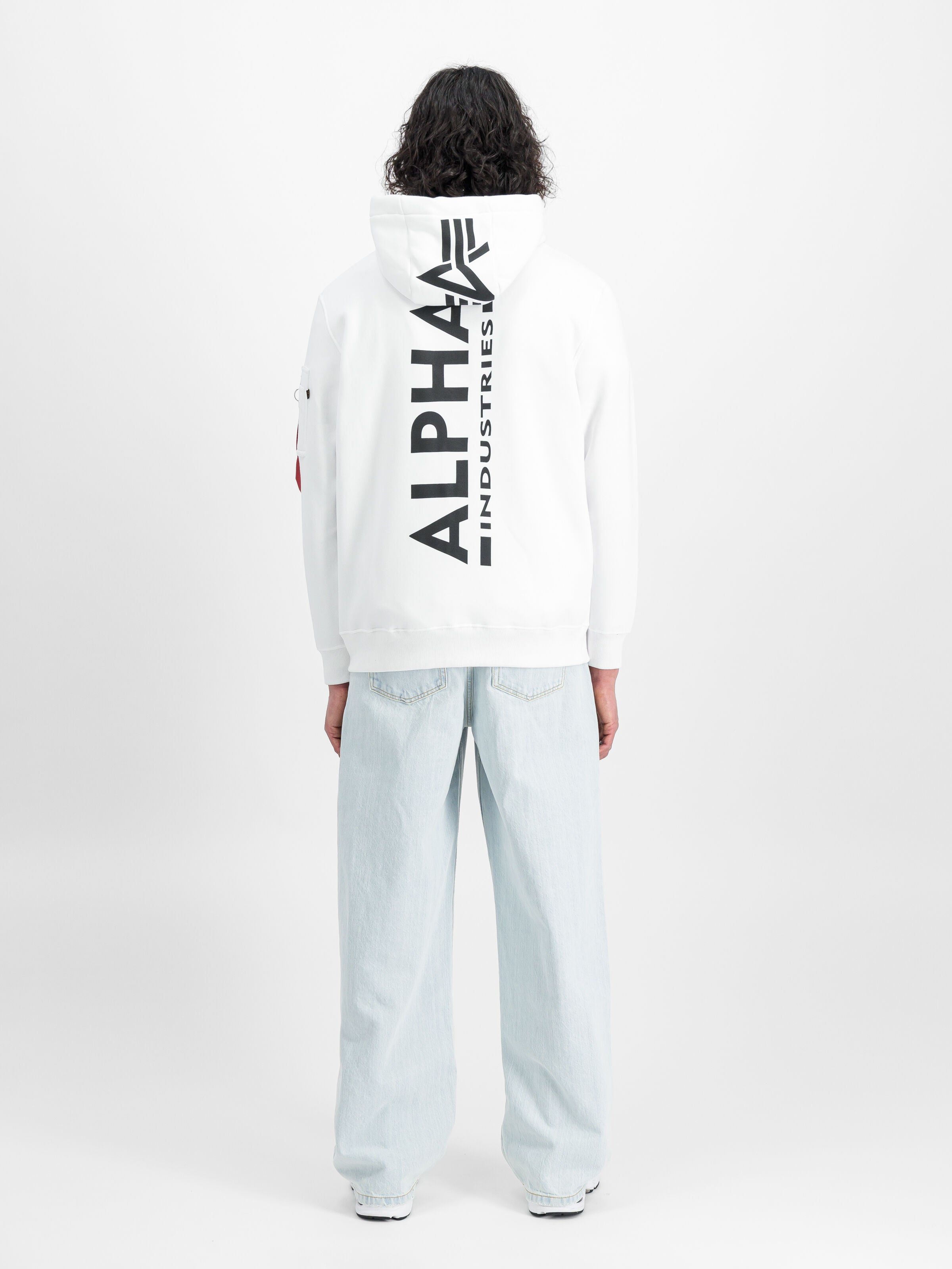 Backprint Hoodie Alpha Industries AW25 - White