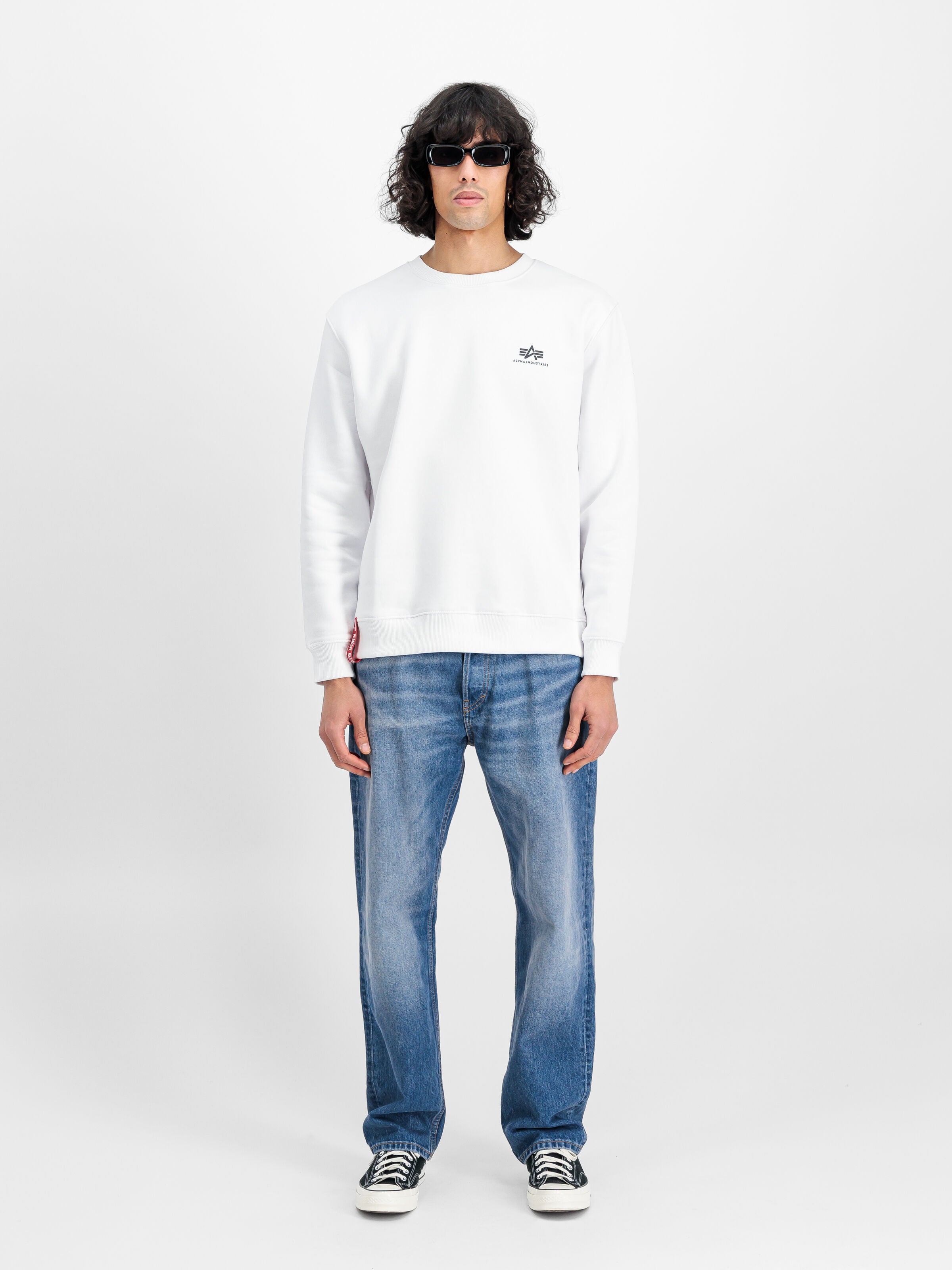 Basic Small Logo Sweatshirt Alpha Industries AW25 - White