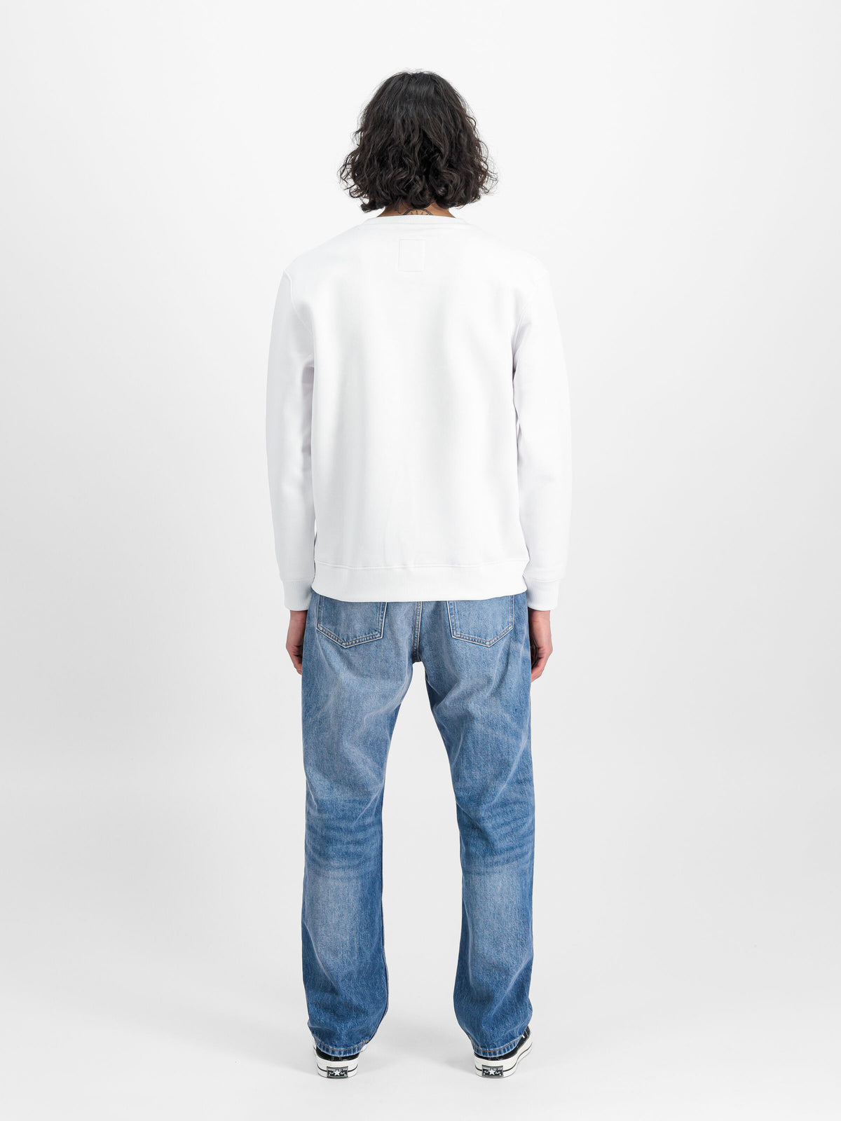 Alpha Industries – Basic Small Logo Sweatshirt – White