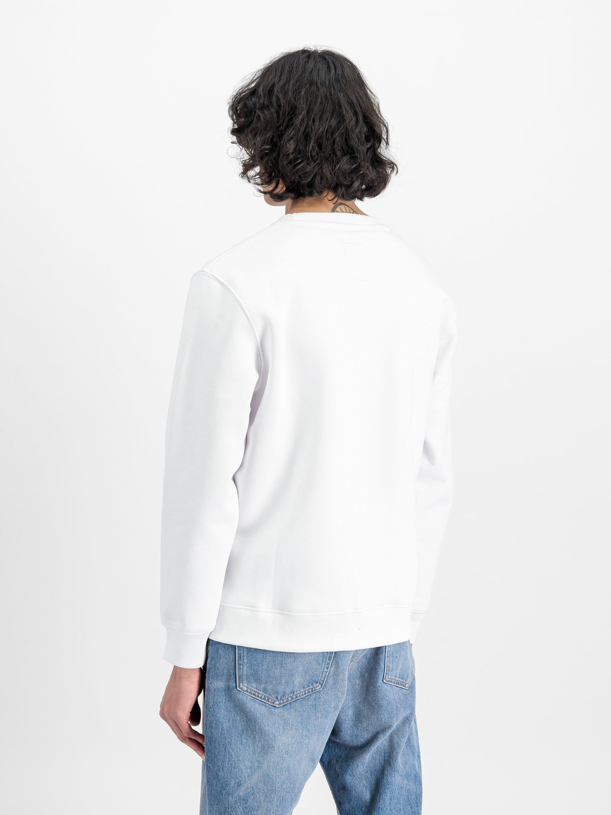Alpha Industries – Basic Small Logo Sweatshirt – White