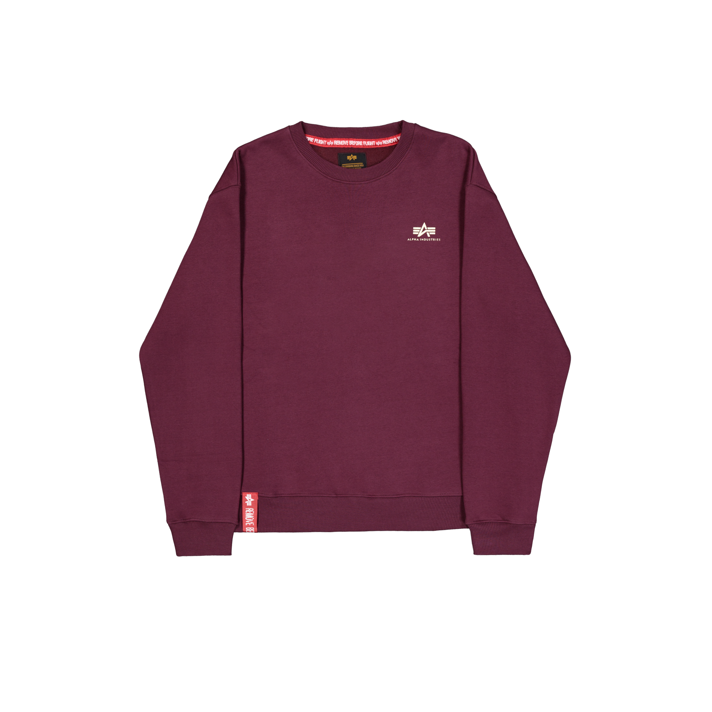 Basic Small Logo Sweatshirt Alpha Industries AW25 - Dark Cherry
