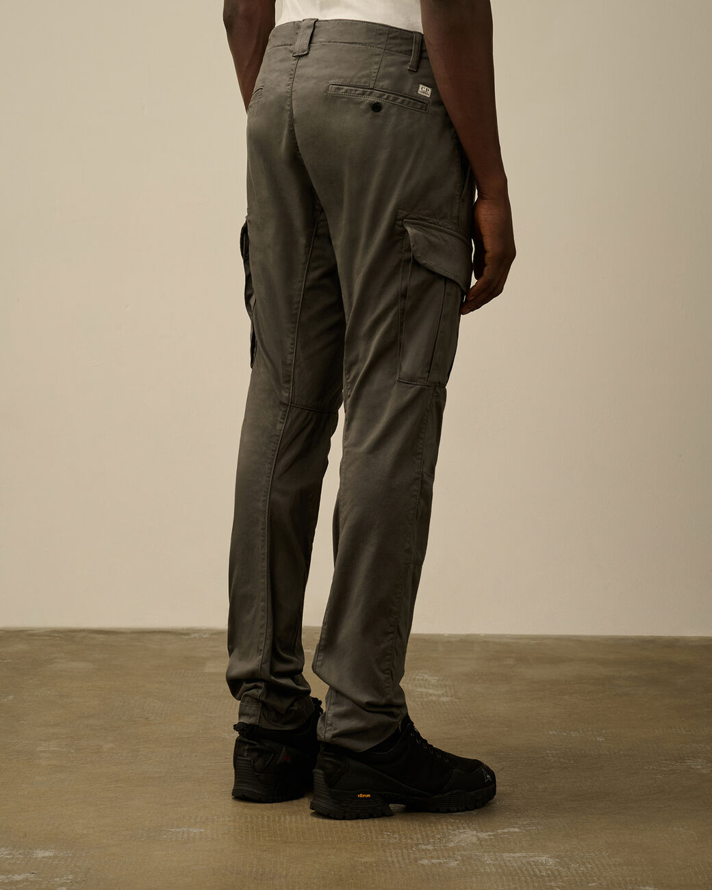 Stretch Satin Cargo Lens Pants C.P. Company® - Smoked Pearl