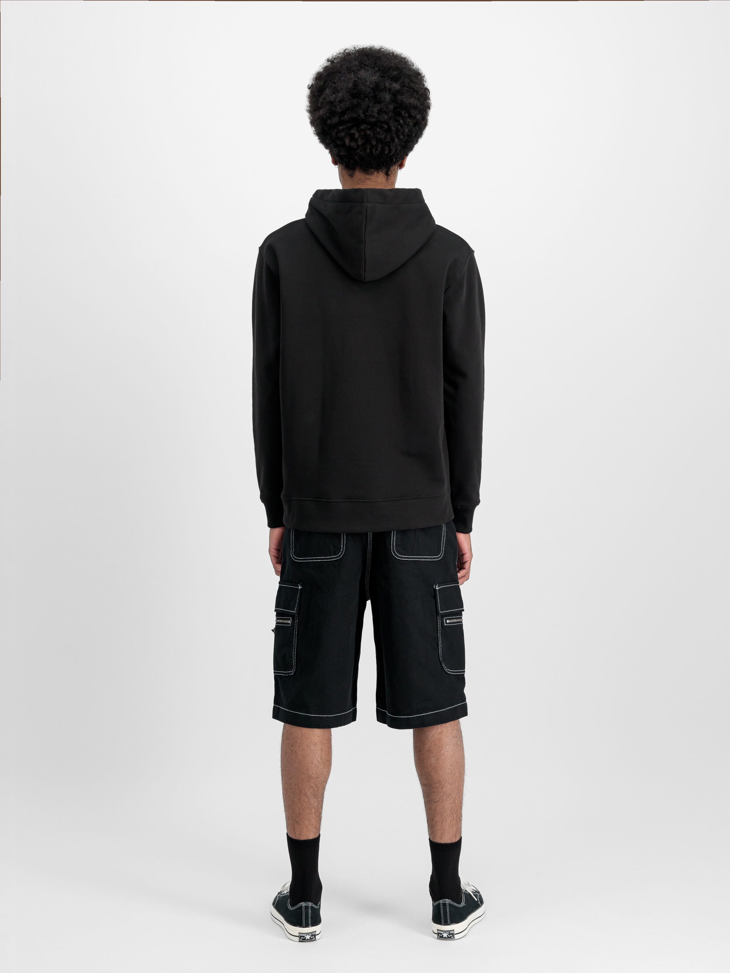 Basic Small Logo Hoodie Alpha Industries AW25 - Black