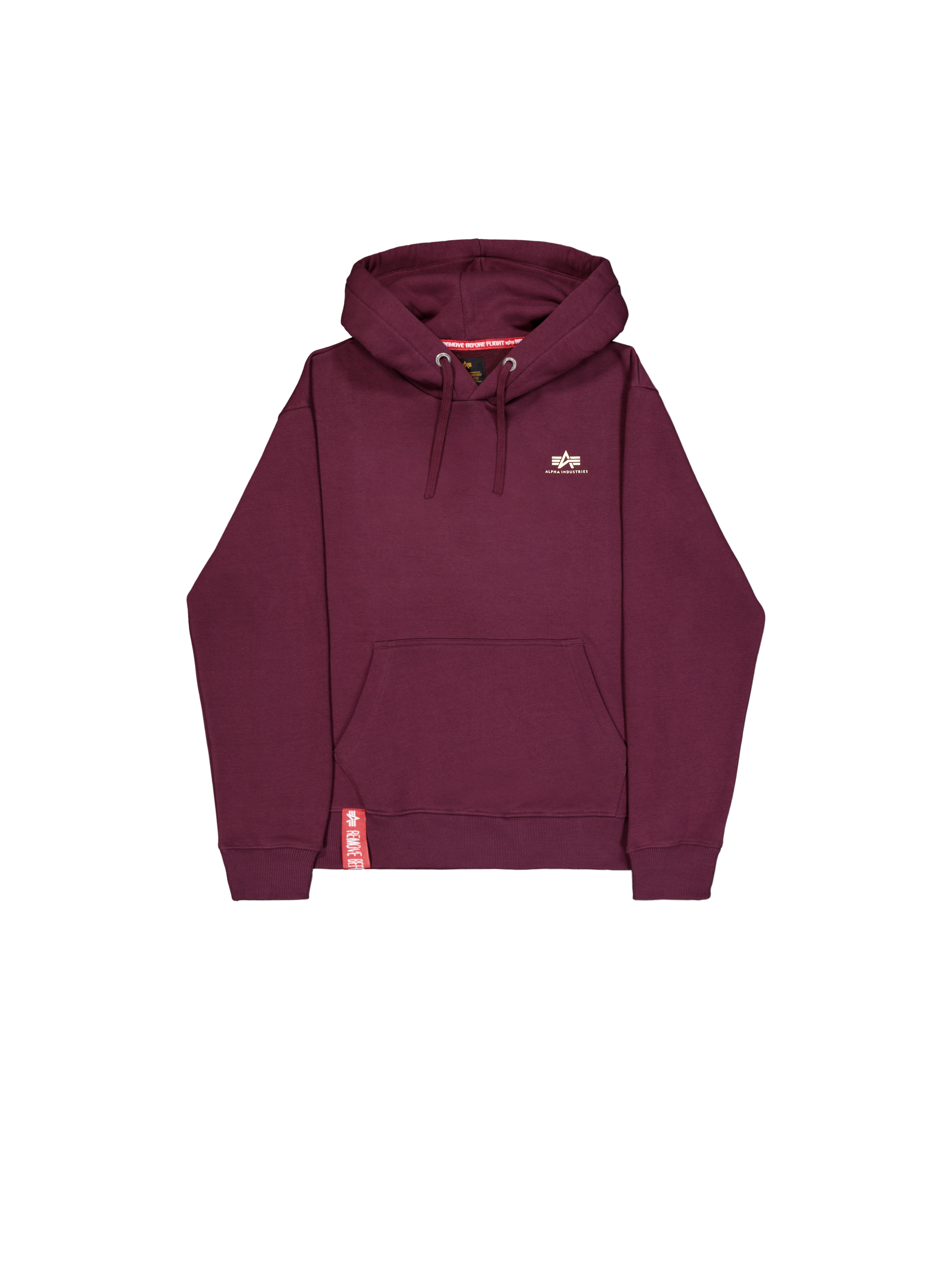 Basic Small Logo Hoodie Alpha Industries AW25 - Dark Cherry