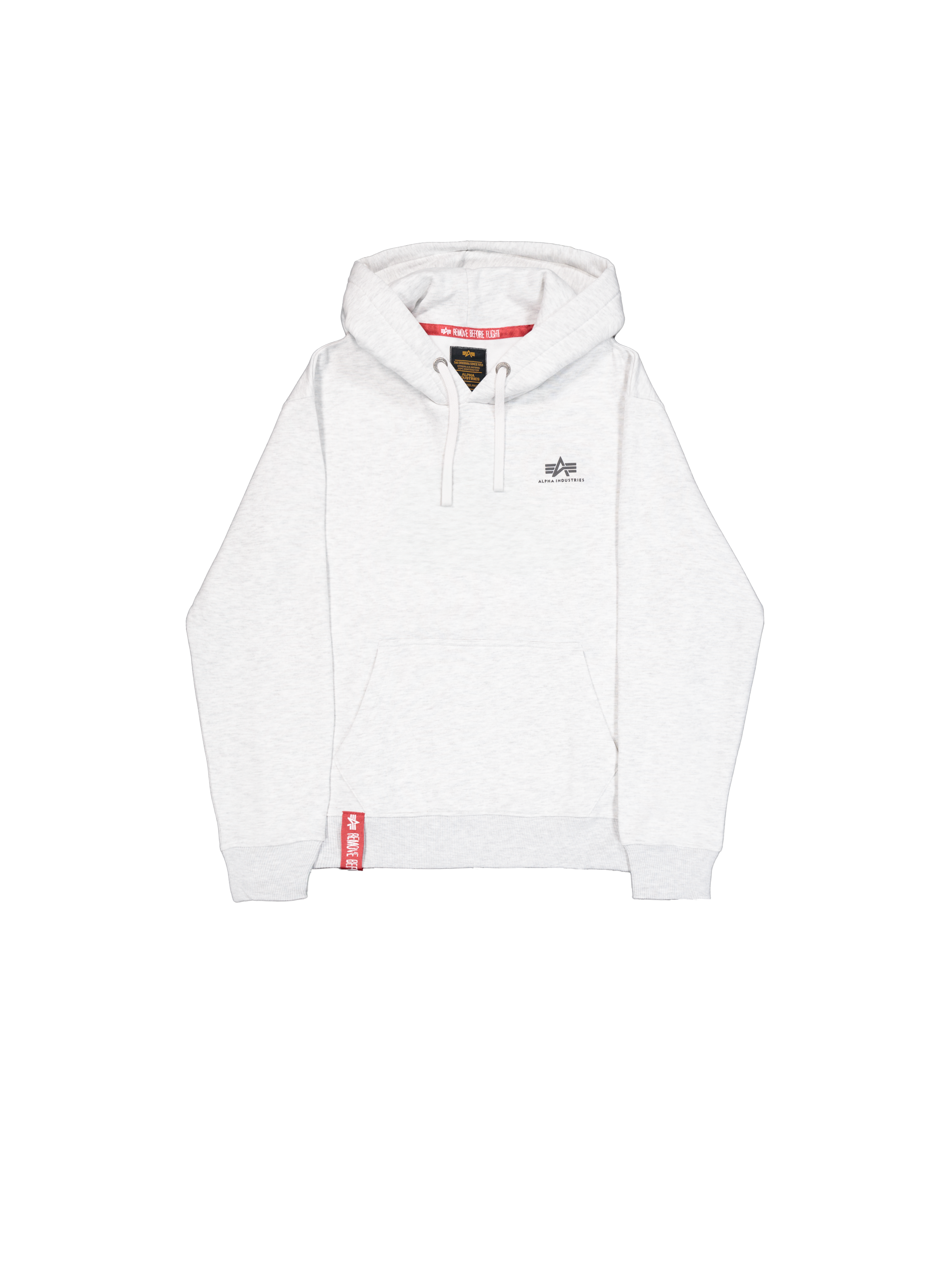 Basic Small Logo Hoodie Alpha Industries AW25 - Pastel Grey Melange