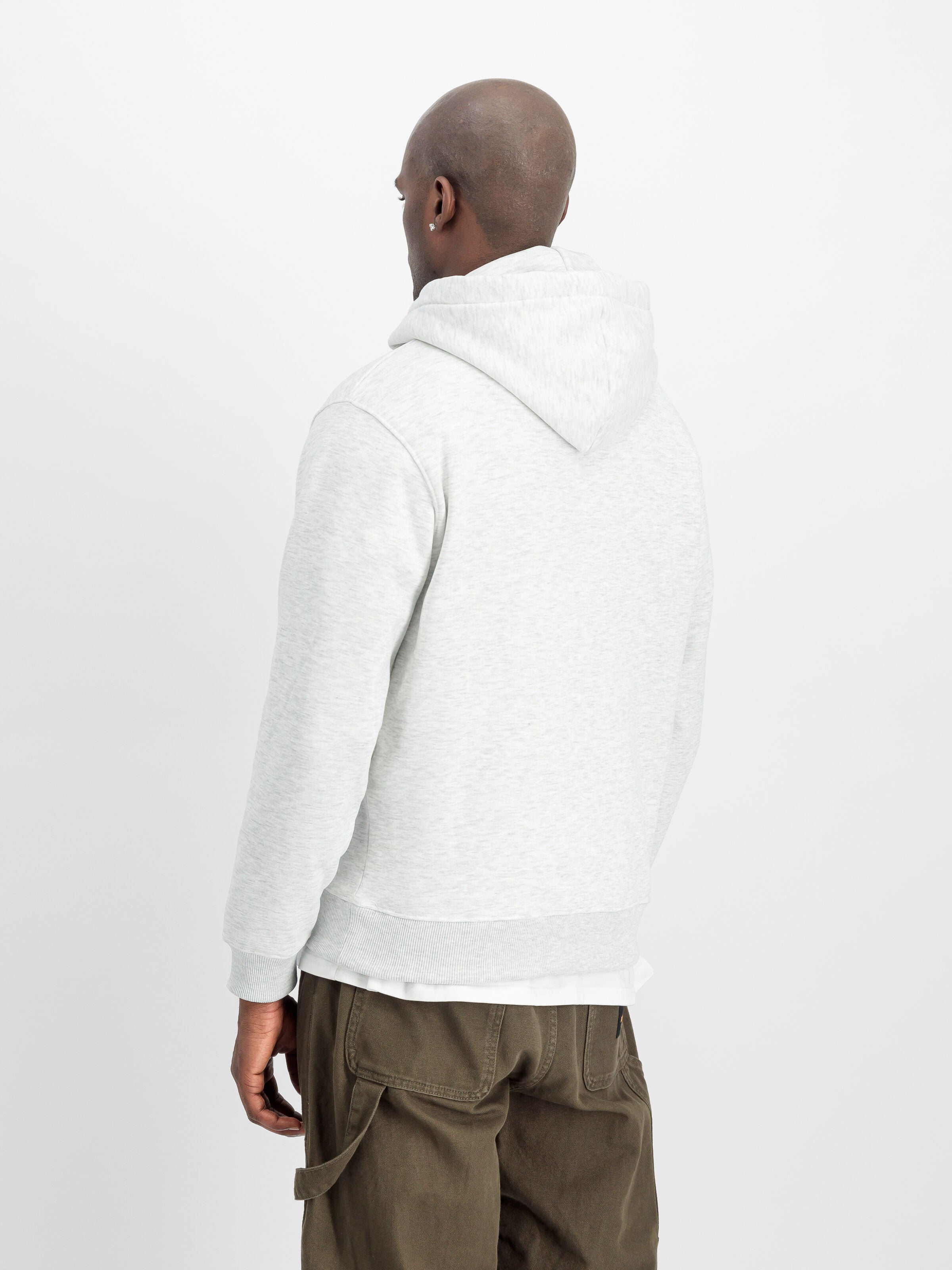 Basic Small Logo Hoodie Alpha Industries AW25 - Pastel Grey Melange