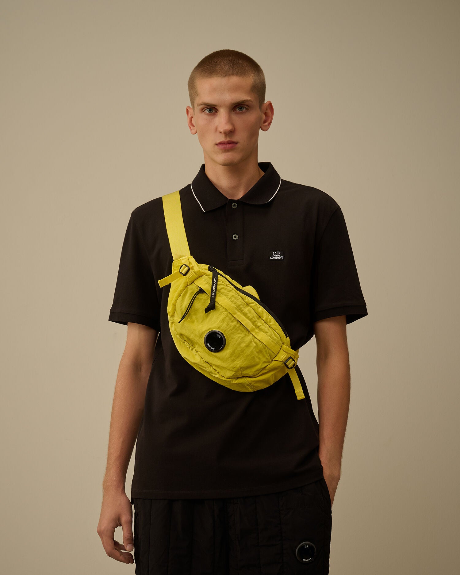 Nylon B Lens Crossbody Pack CP Company® AW25 - Green Sheen Yellow