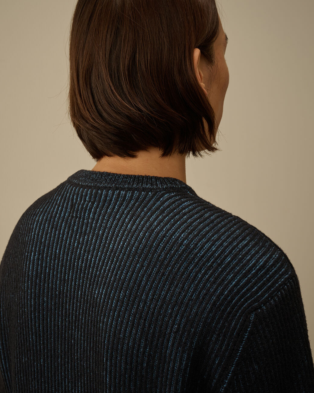 Fleece Knit Crewneck Lens Sweater CP Company® AW25 - Aegean Blue