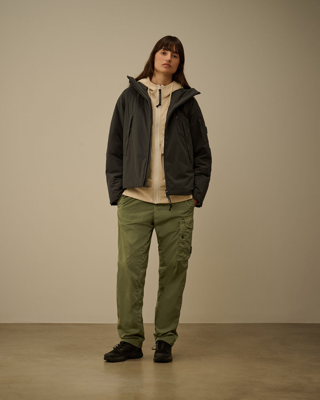 Pro-Tek Hooded Padded Jacket CP Company® AW25 - Dark Shadow