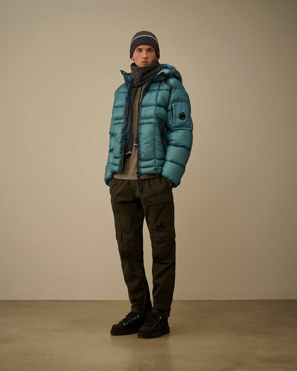 D.D. Shell Hooded Down Jacket CP Company® AW25 - Aegean Blue