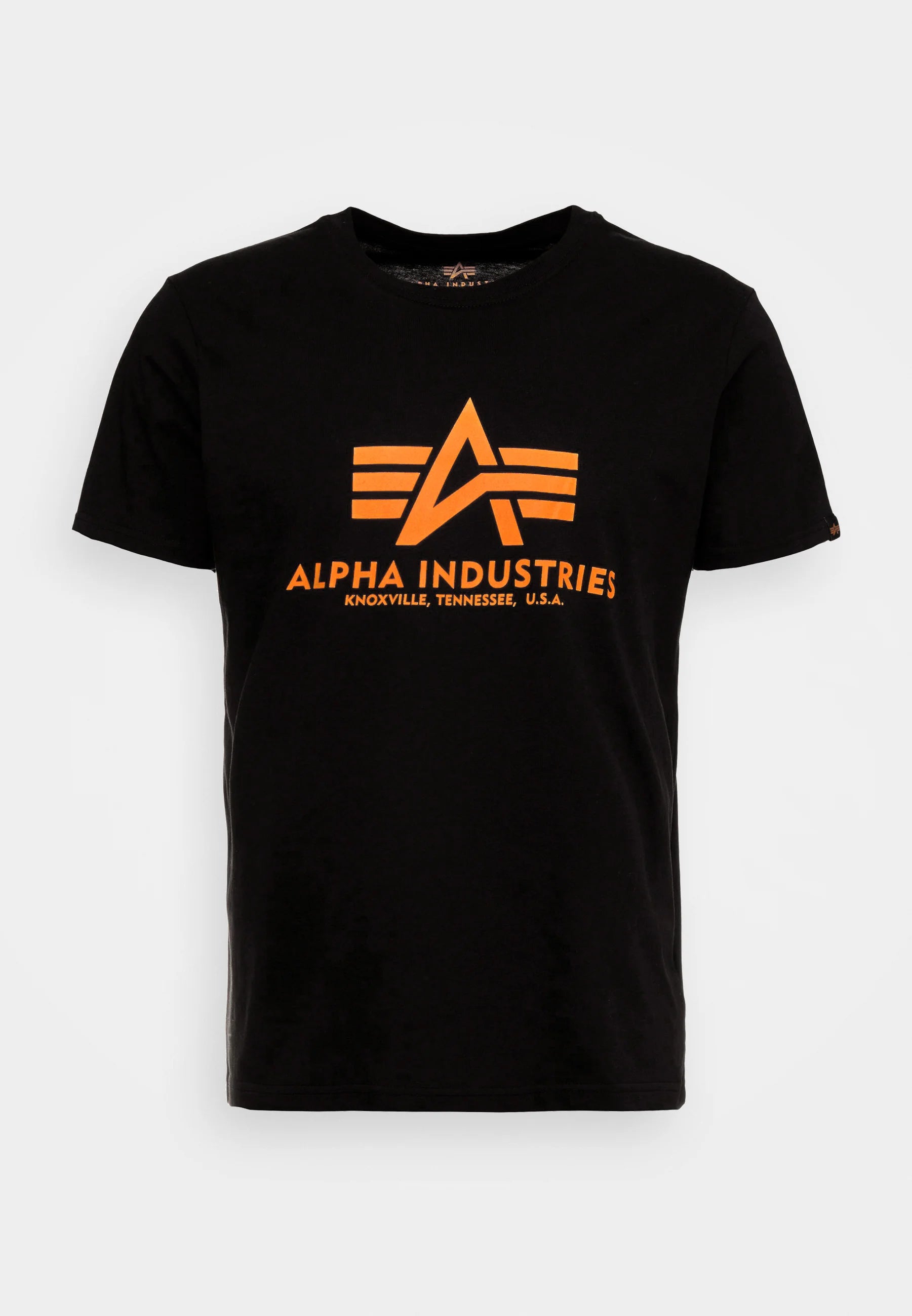 Basic Small Logo T-Shirt Neon Alpha Industries - Black / Neon Orange