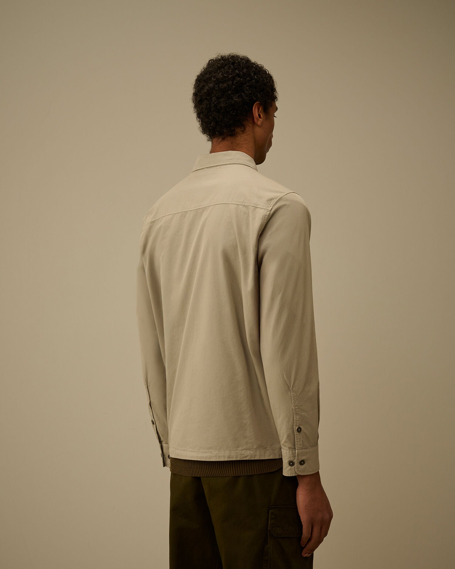 Organic Gabardine Zipped Lens Overshirt C.P. Company - Dove Grey