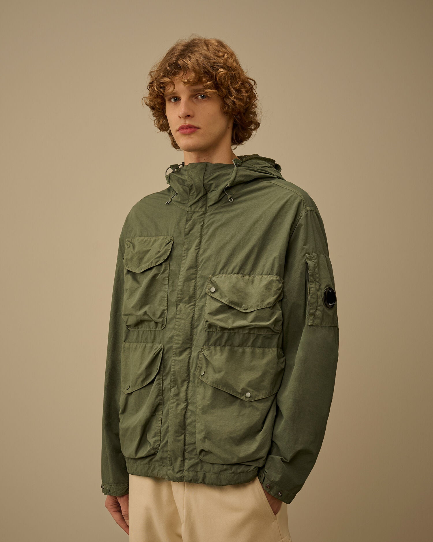 Flatt Nylon Goggle Jacket C.P. Company - Laurel Wreath Green