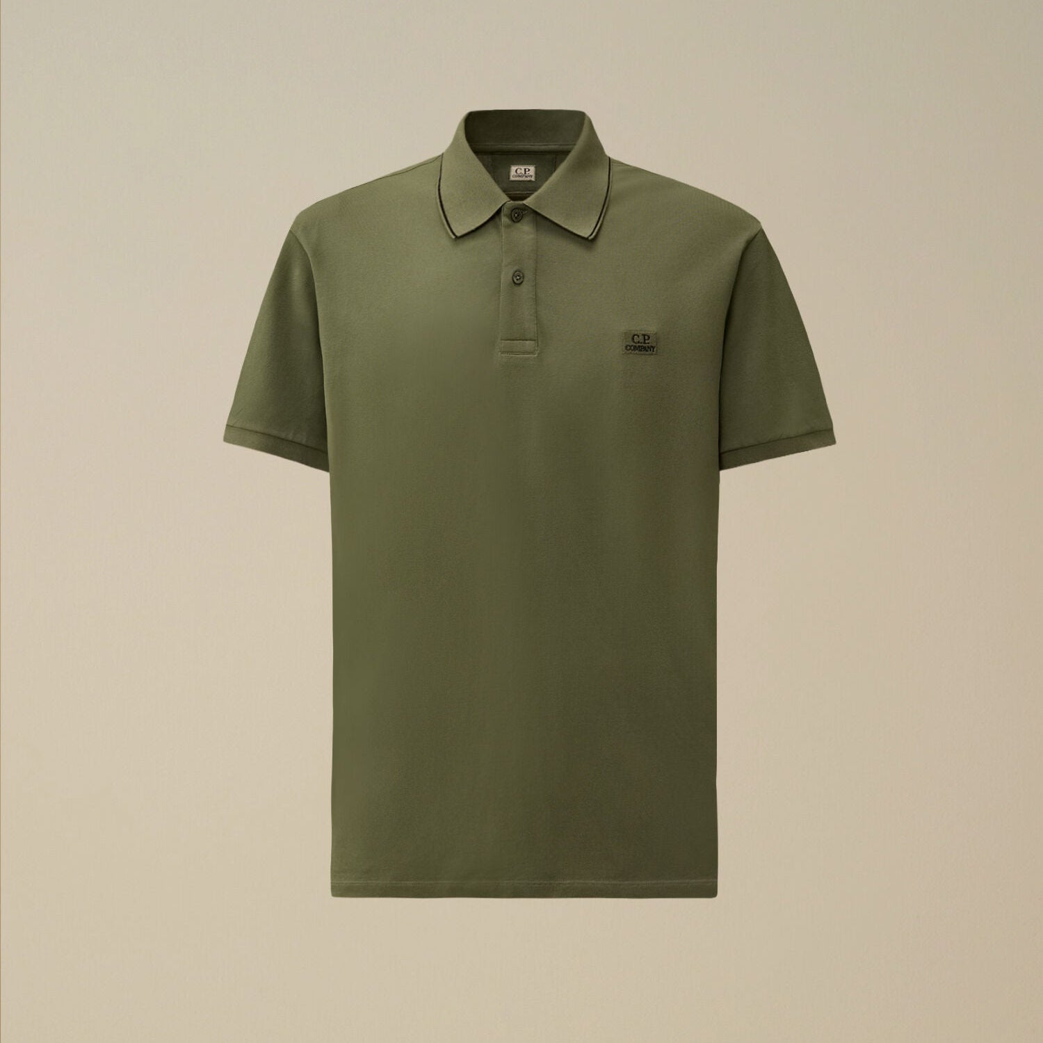 Stretch Piquet Short Sleeve Polo C.P. Company - Laurel Wreath Green