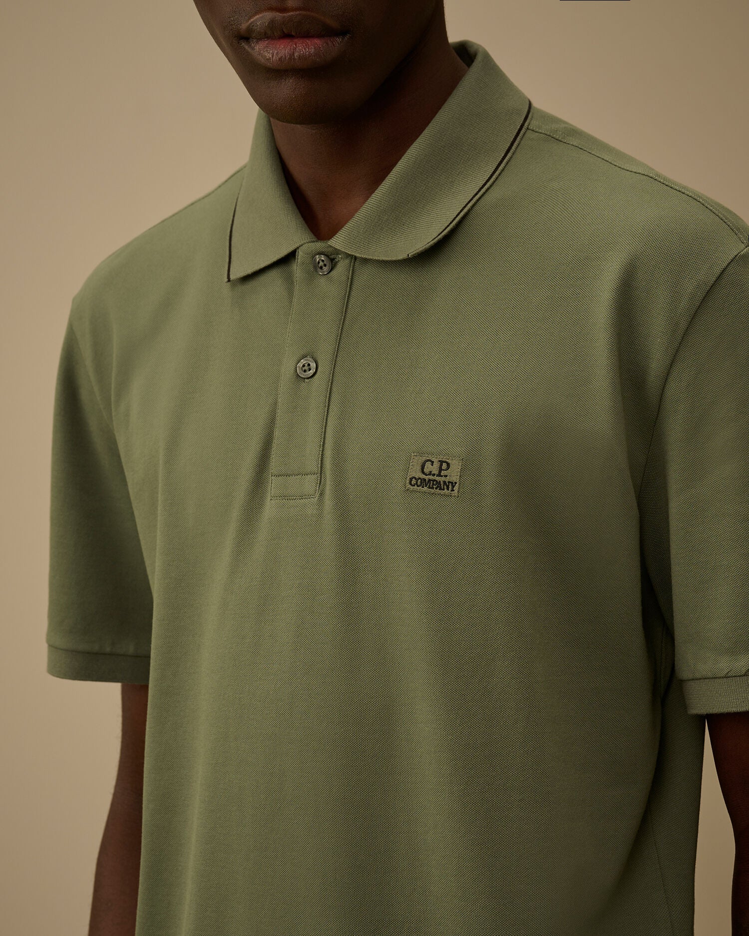 Stretch Piquet Short Sleeve Polo C.P. Company - Laurel Wreath Green
