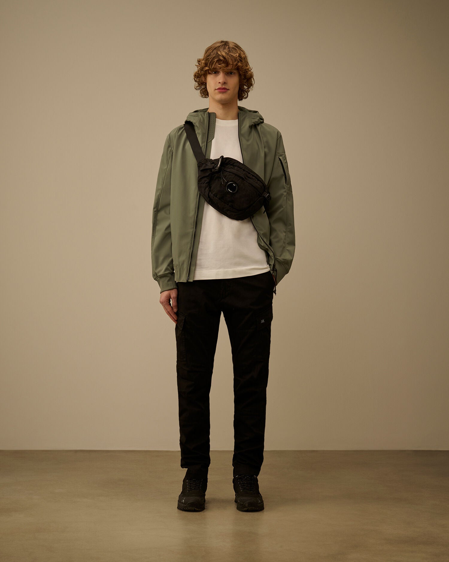Light Fleece Short Sleeve Sweatshirt C.P. Company - Gauze White