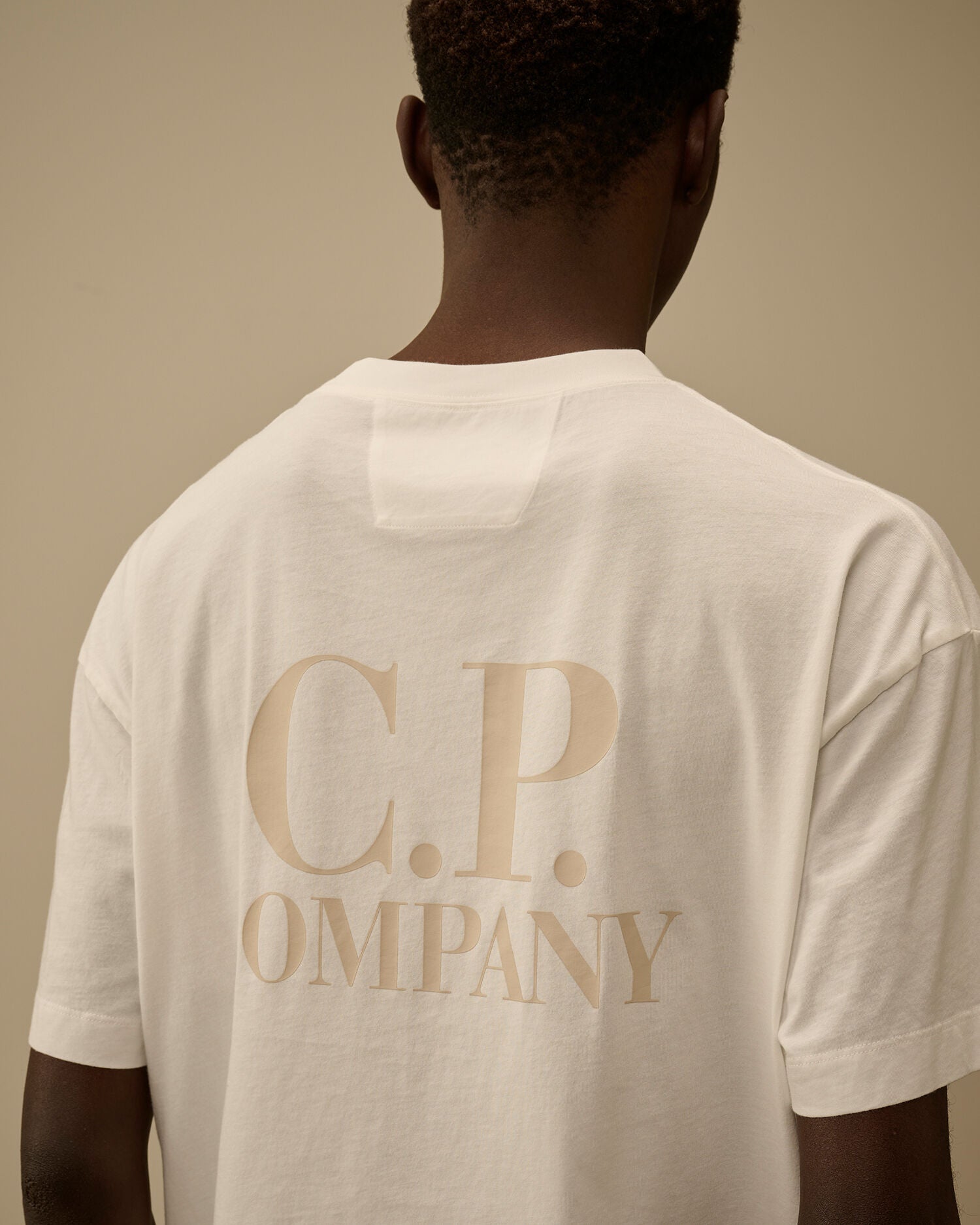 30/1 Jersey Short Sleeve Printed Graphics T-Shirt, C.P. Company - Gauze White