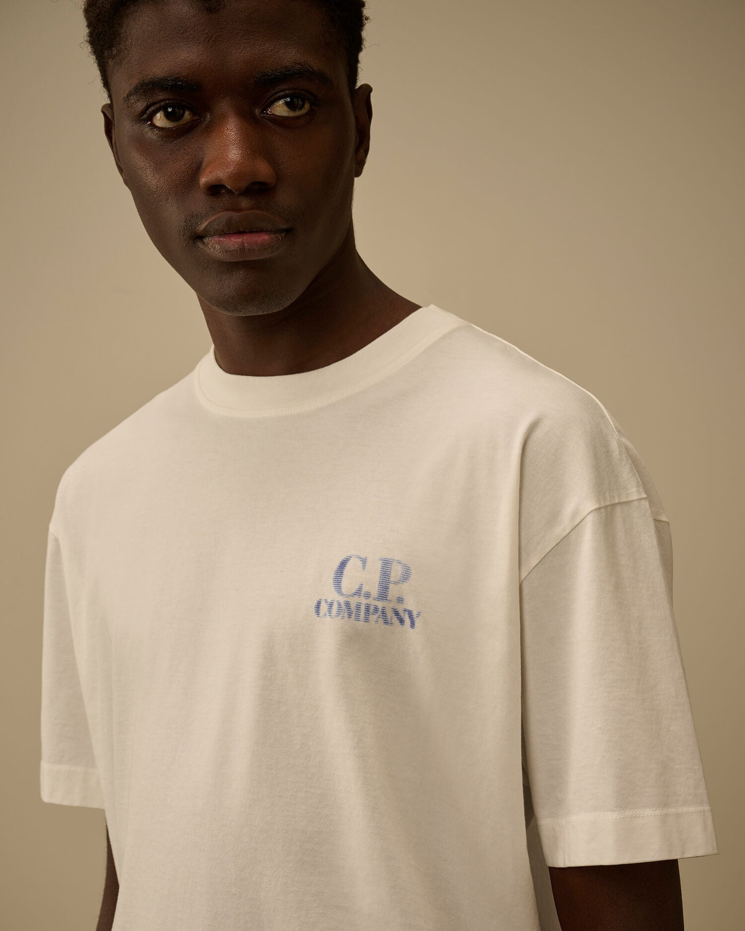 30/1 Jersey Comfort Logo T-Shirt C.P. Company - Gauze White