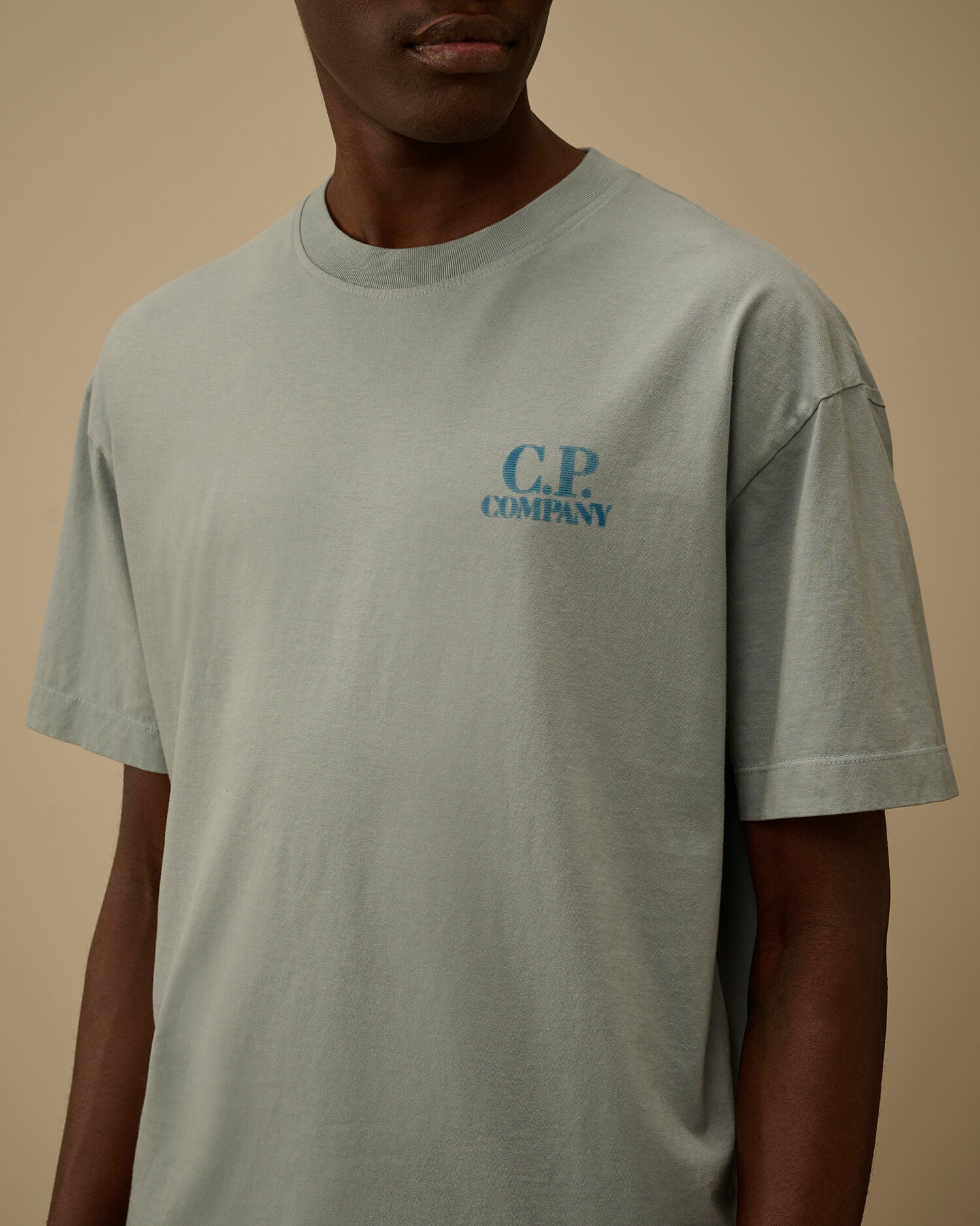 30/1 Jersey Comfort Logo T-Shirt C.P. Company - Silver Blue