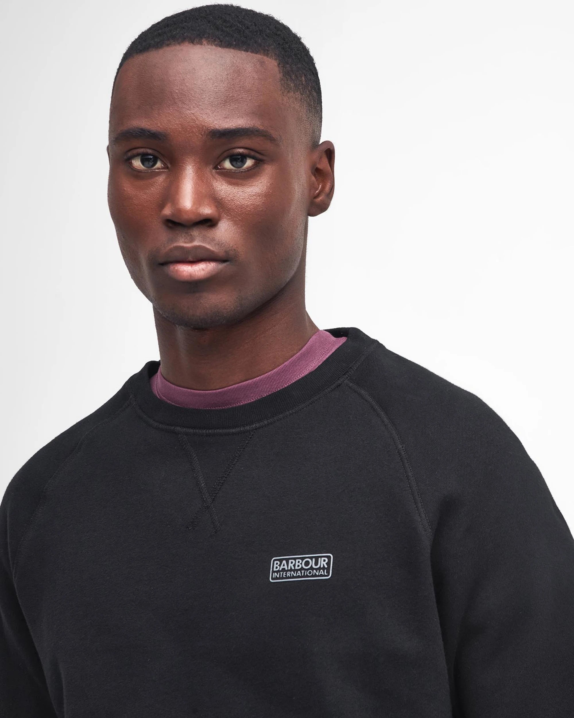 Essential Crew Neck AW25 Barbour International - Black / Pewter