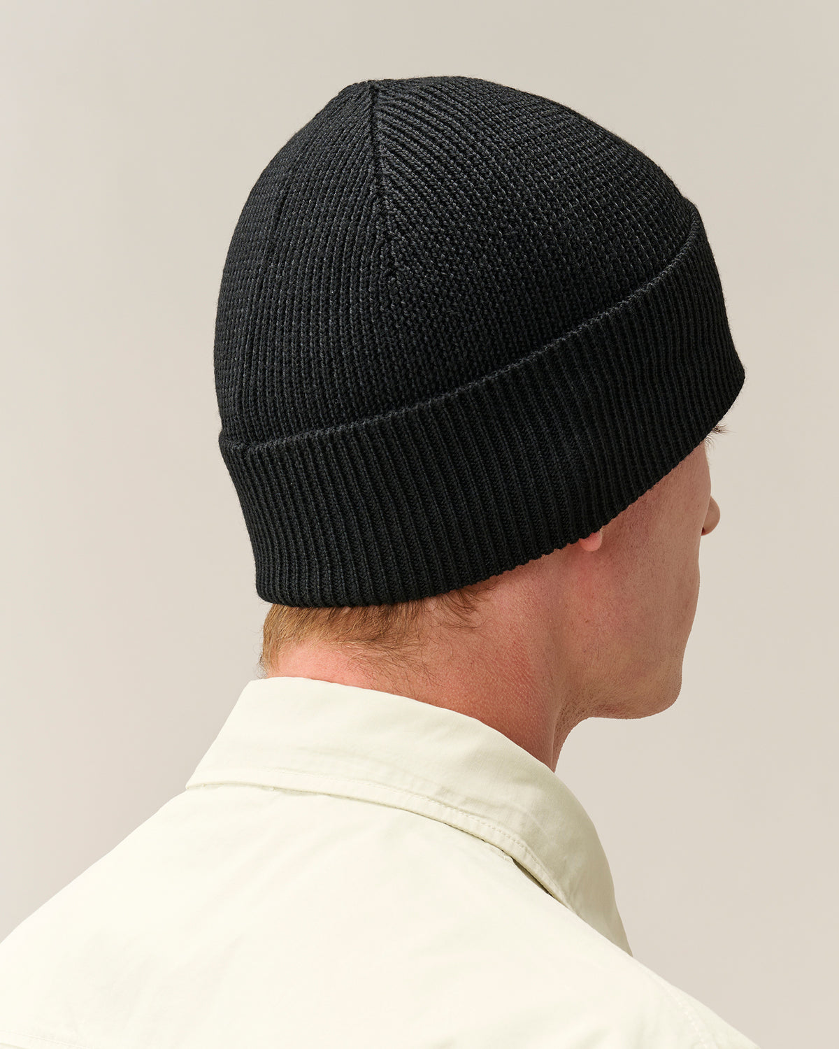 C.P. Company Extrafine Merino Wool Beanie - Black, detail 2