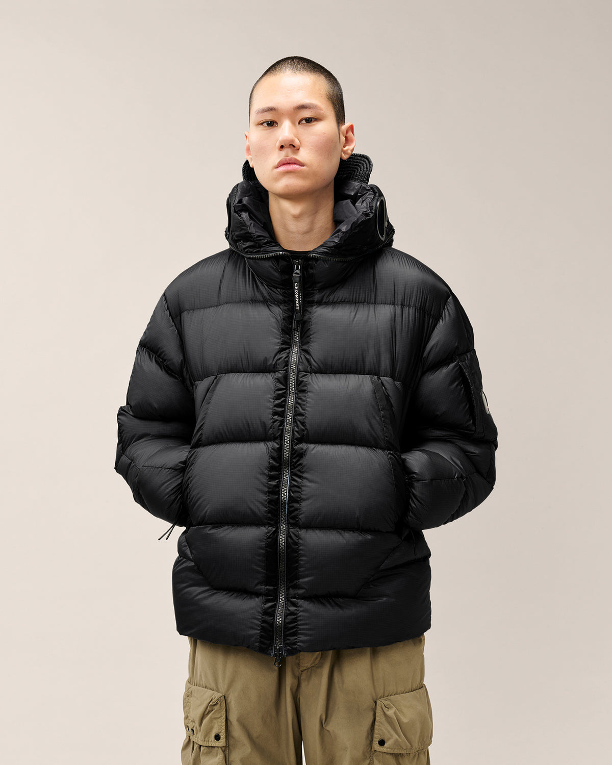 C.P. Company Outerwear Medium Jacket in DD-Shell - Black, detail 1