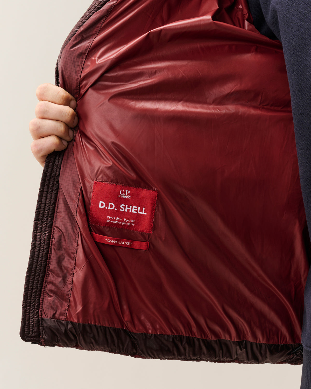 C.P. Company D.D. Shell Hooded Puffer Jacket - Andorra Red, detail 5