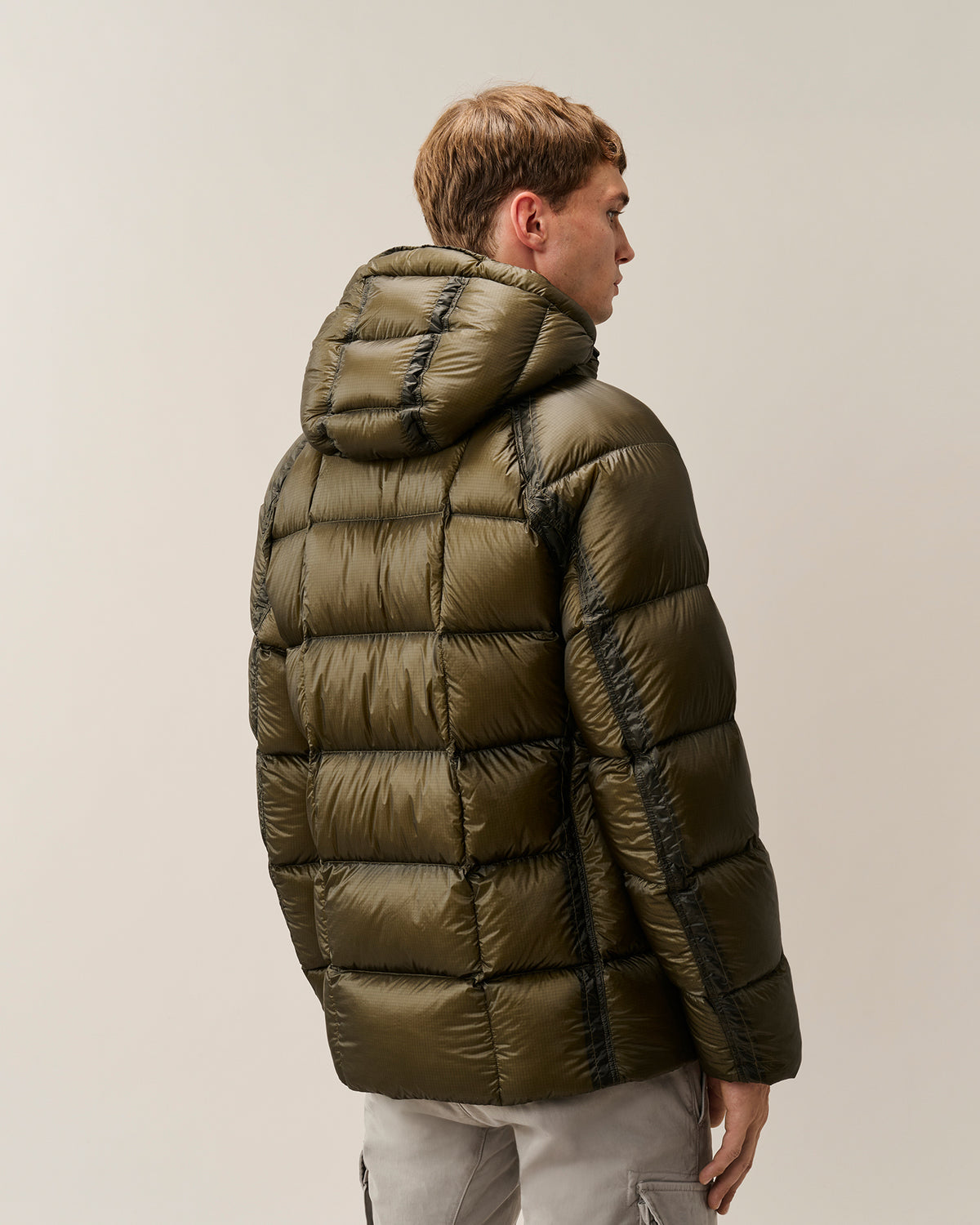 C.P. Company D.D. Shell Hooded Puffer Jacket - Ivy Green, detail 2